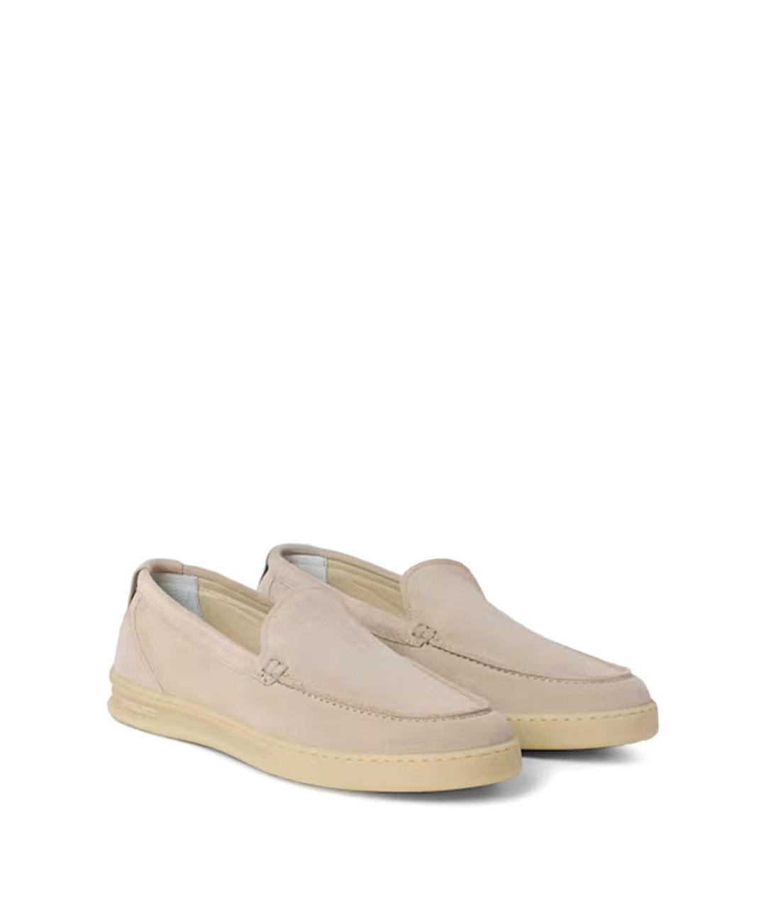 WOOLRICH Серые кожаные лоферы, фото 4