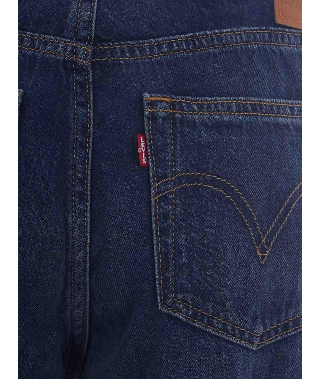 LEVI'S Синие хлопковые прямые джинсы, фото 3