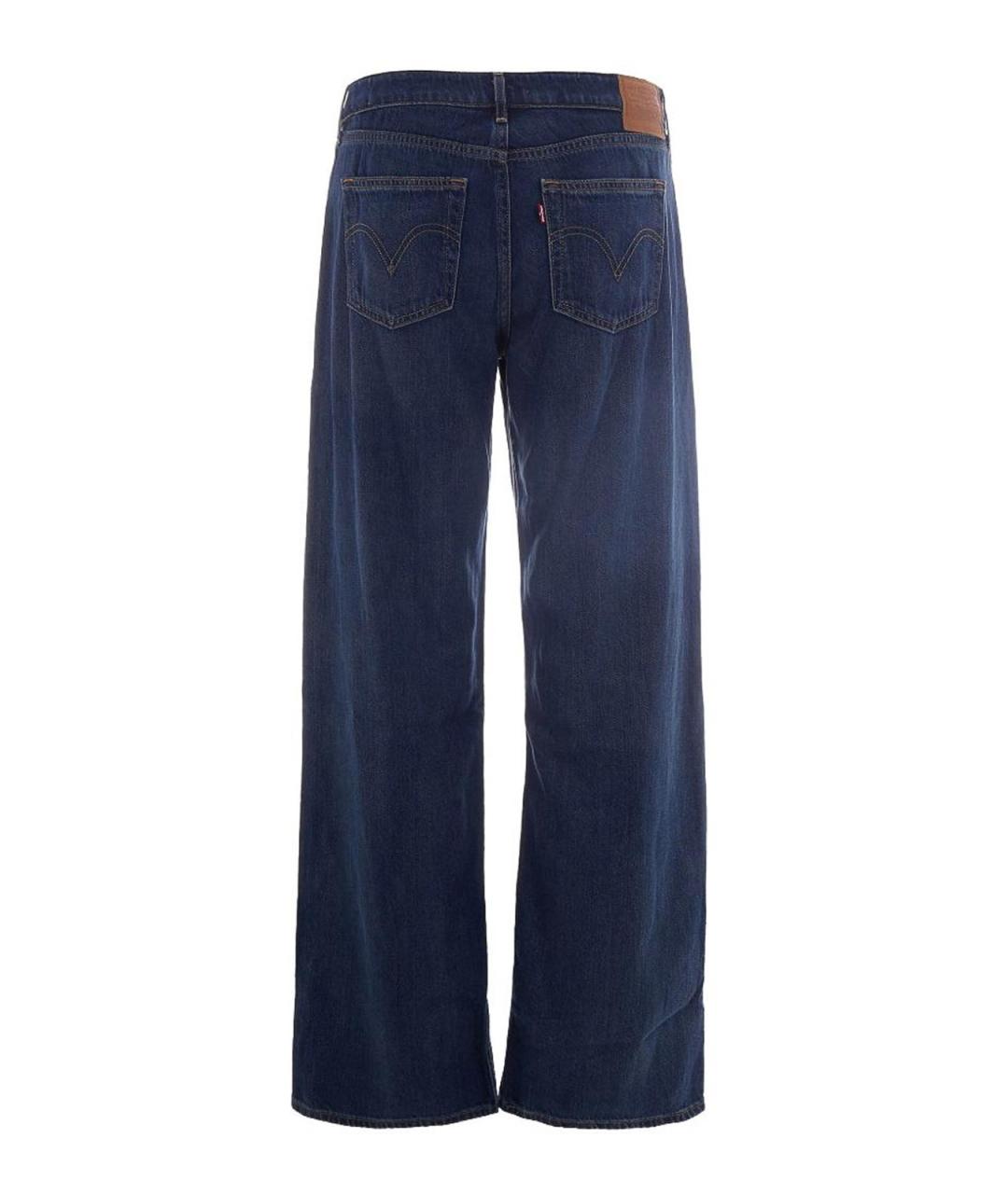 LEVI'S Синие хлопковые прямые джинсы, фото 2