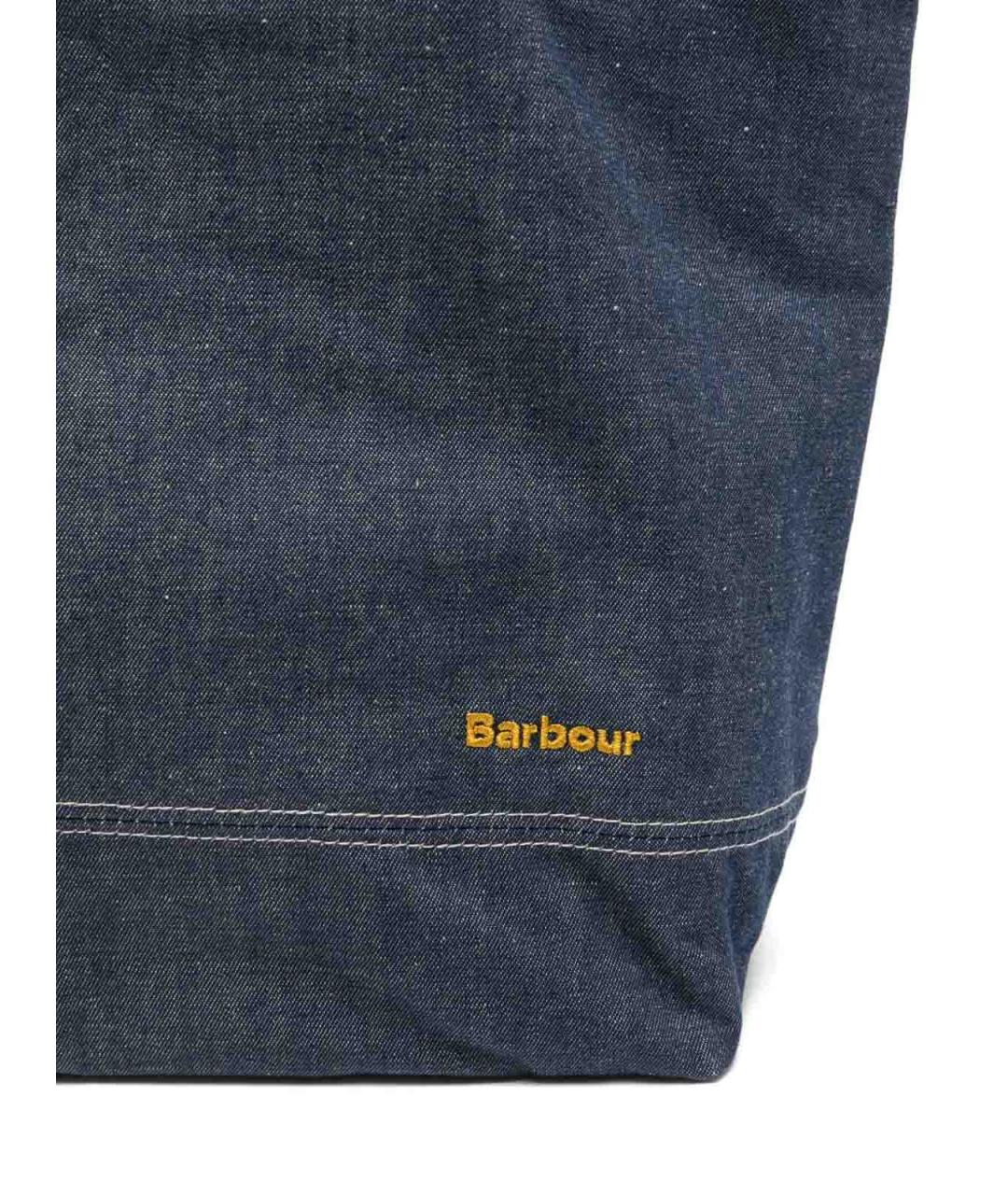 BARBOUR Синяя хлопковая сумка через плечо, фото 3