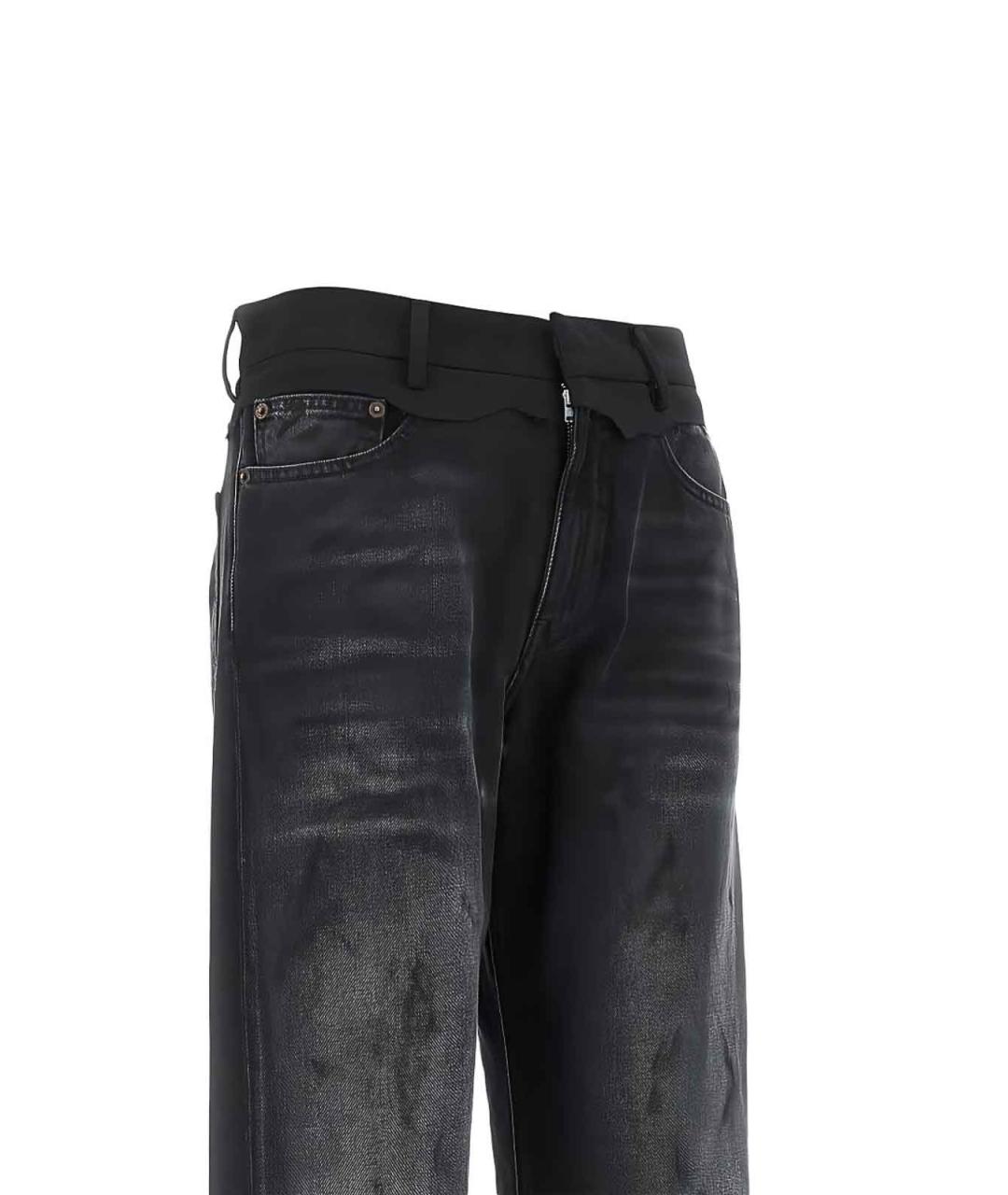 MM6 MAISON MARGIELA Синие хлопковые прямые джинсы, фото 2