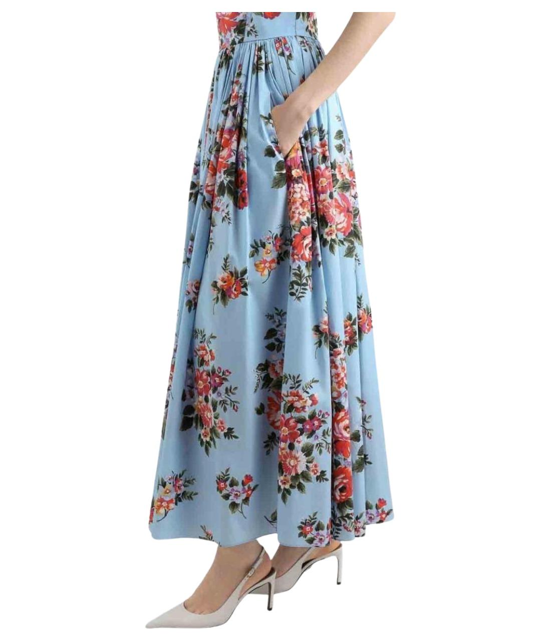 DOLCE&GABBANA Мульти хлопковое платье, фото 2