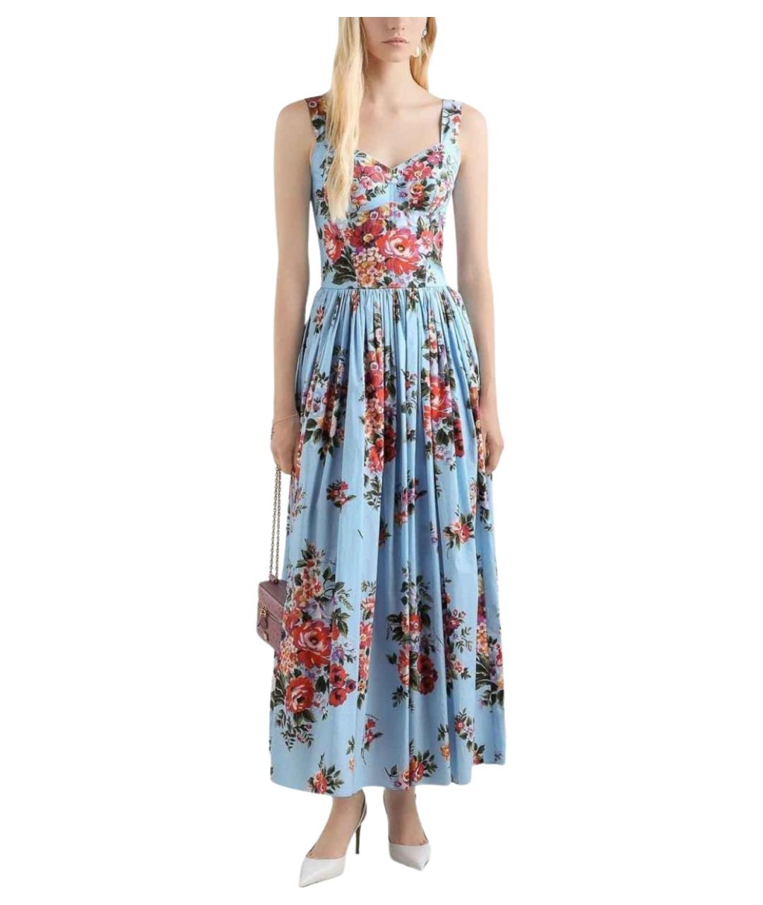 DOLCE&GABBANA Мульти хлопковое платье, фото 3