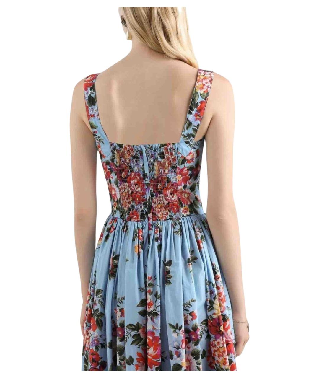 DOLCE&GABBANA Мульти хлопковое платье, фото 5