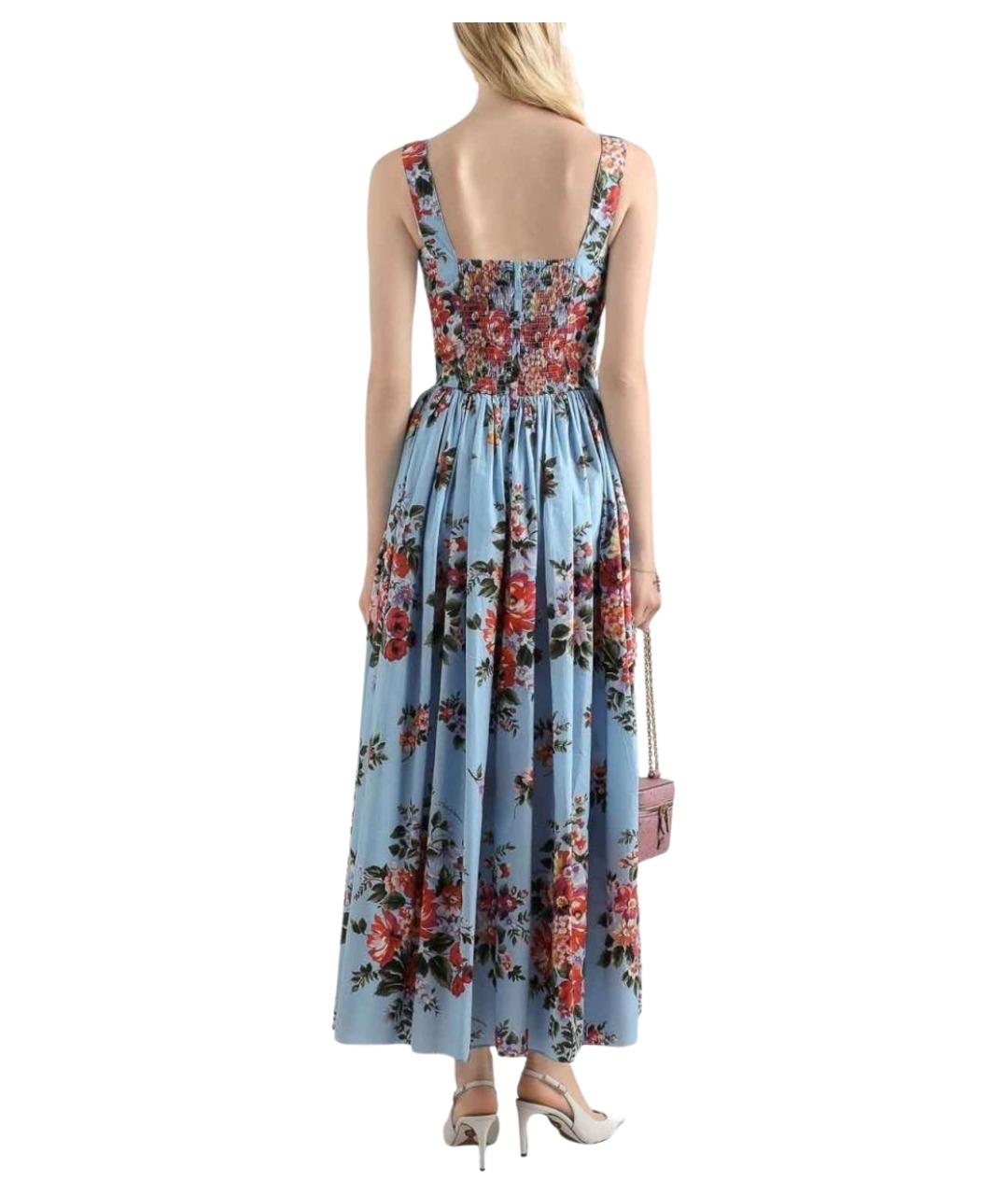 DOLCE&GABBANA Мульти хлопковое платье, фото 4