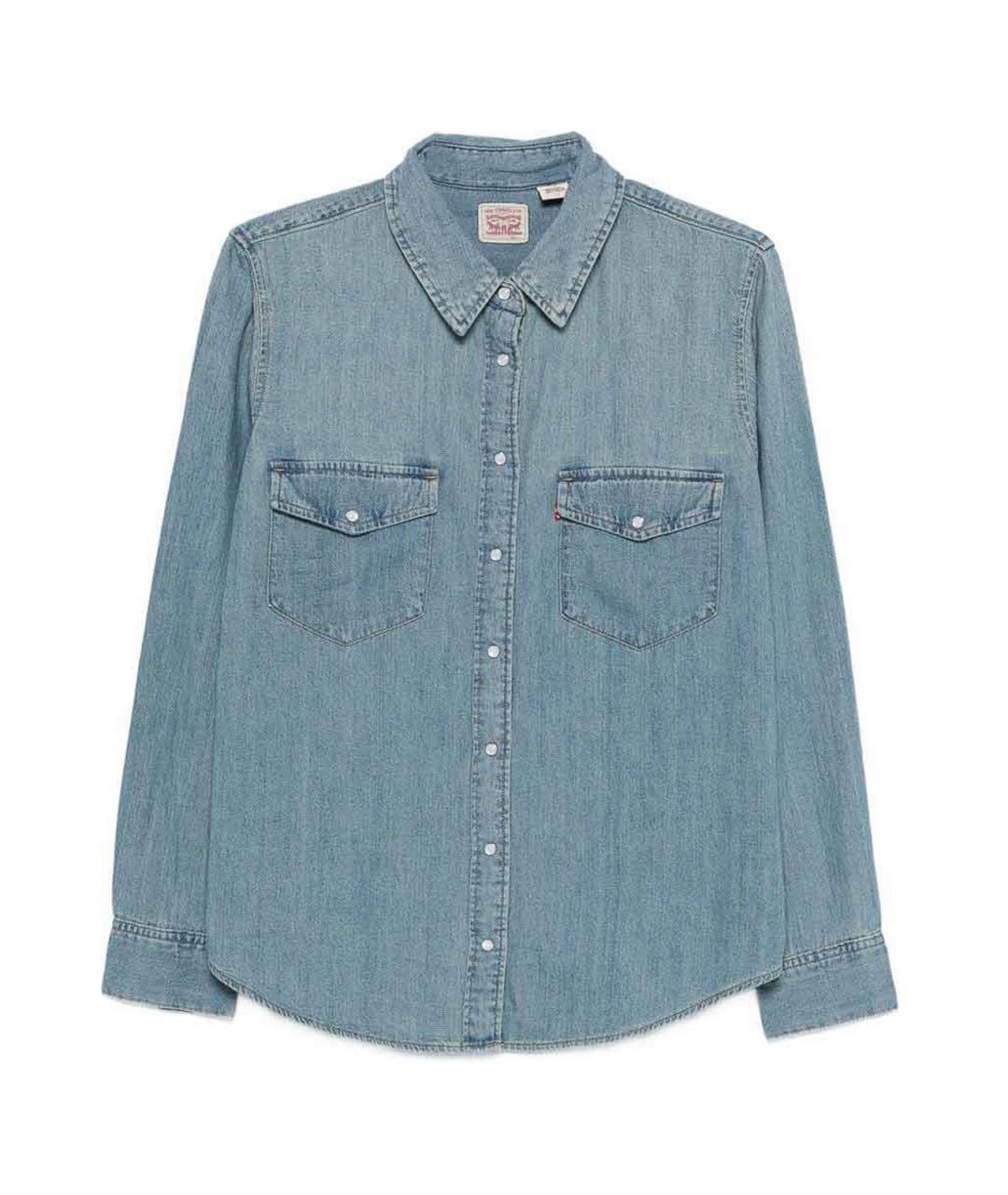 LEVI'S Голубая хлопковая рубашка, фото 1