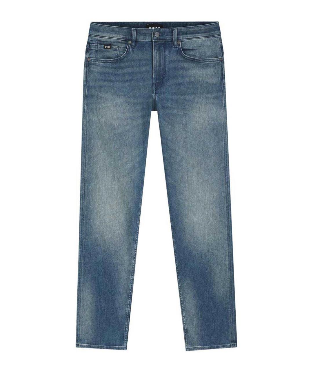 HUGO BOSS Синие хлопковые прямые джинсы, фото 1