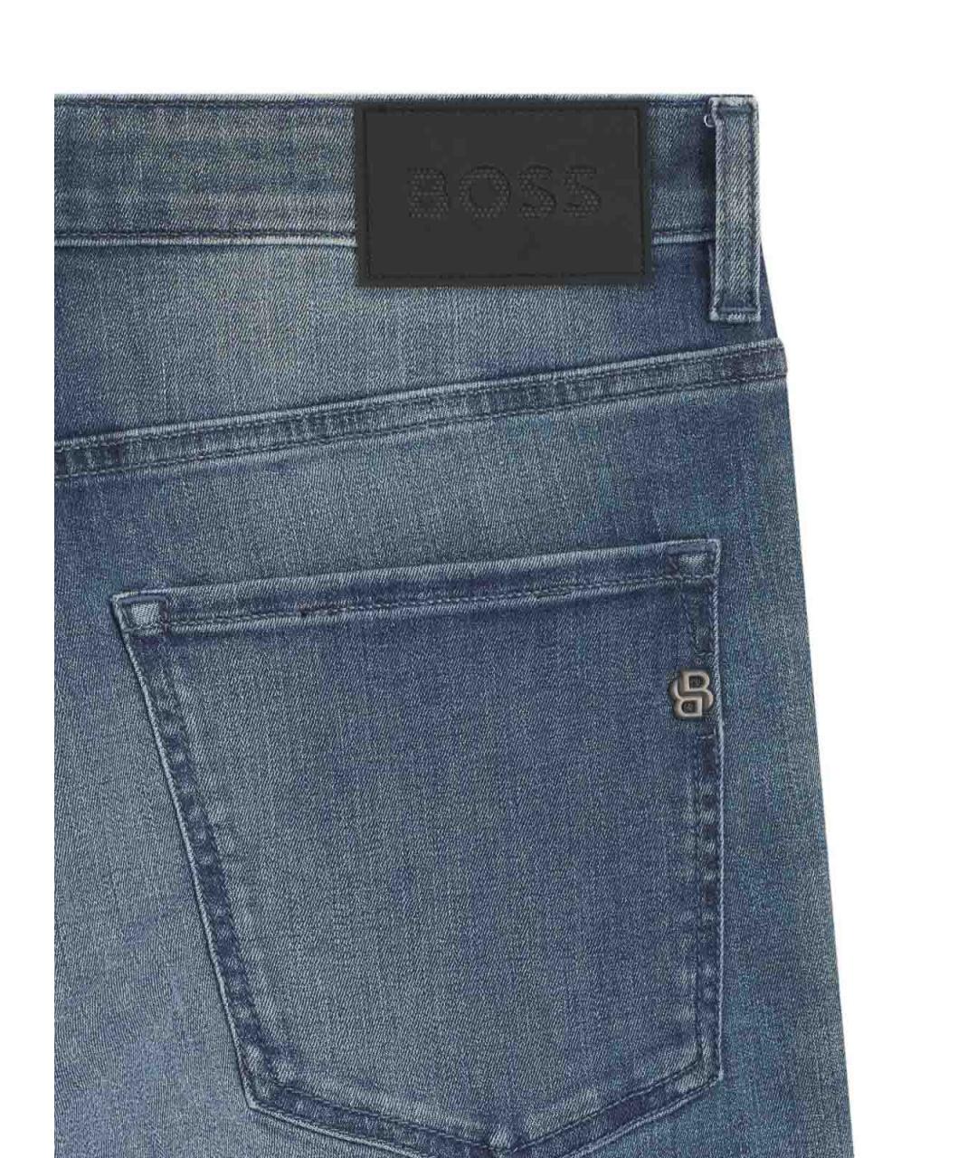 HUGO BOSS Синие хлопковые прямые джинсы, фото 2