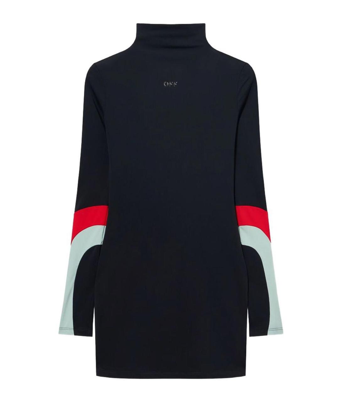 OFF-WHITE Черное полиамидовое повседневное платье, фото 1