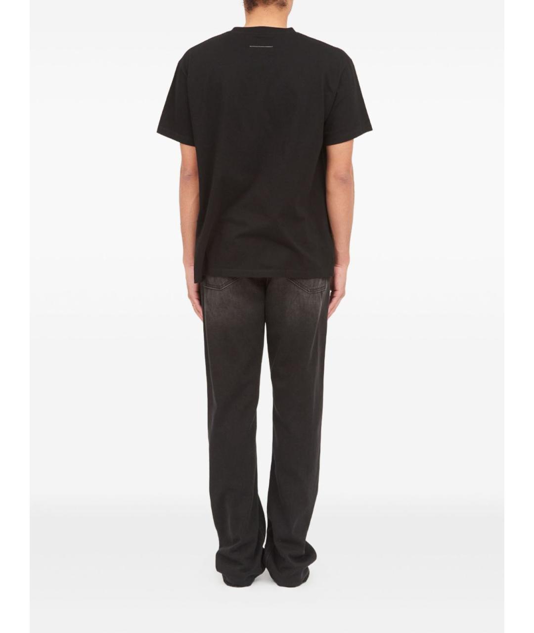 MM6 MAISON MARGIELA Черная хлопковая футболка, фото 2