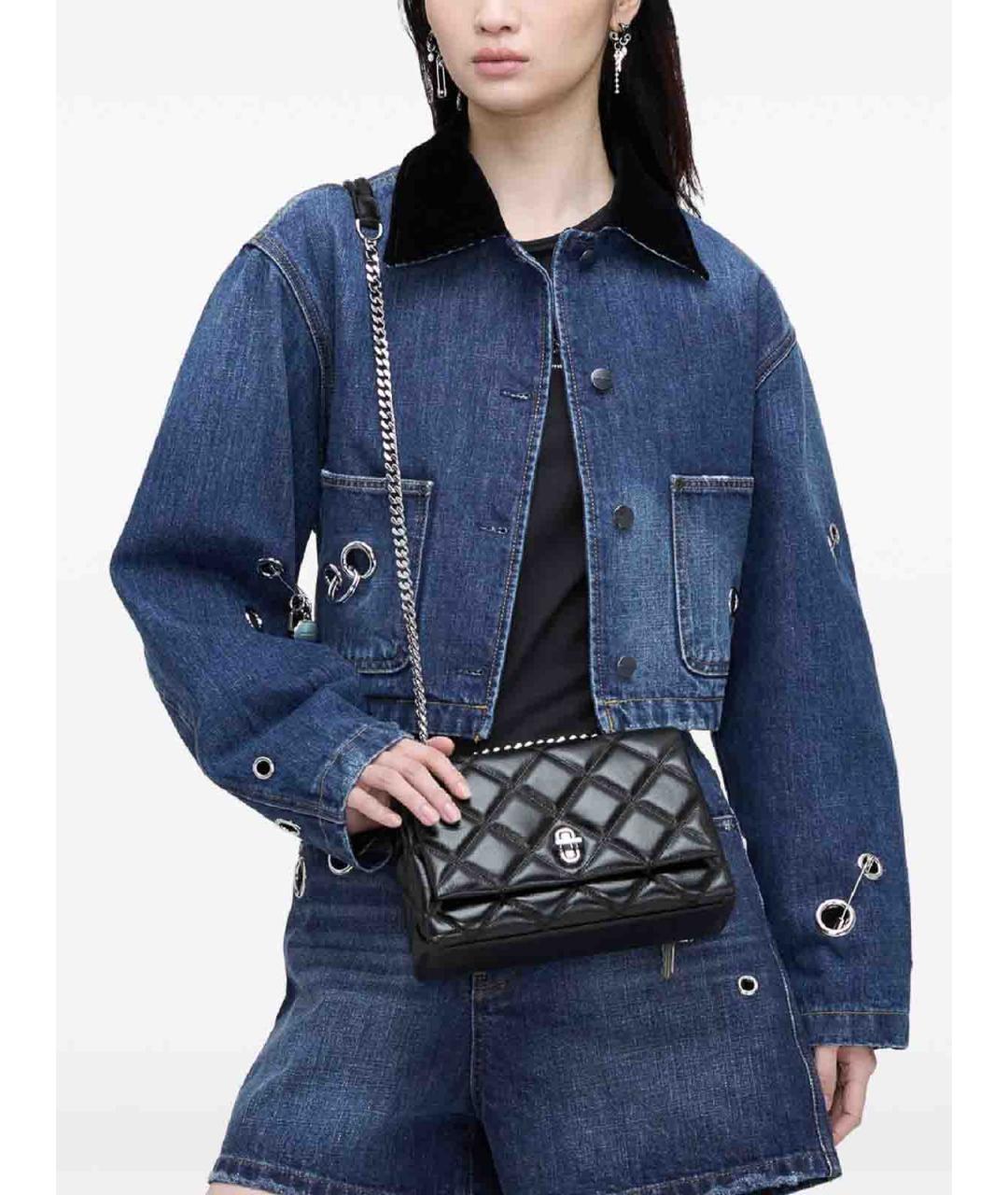 MARC JACOBS Черная кожаная сумка через плечо, фото 2