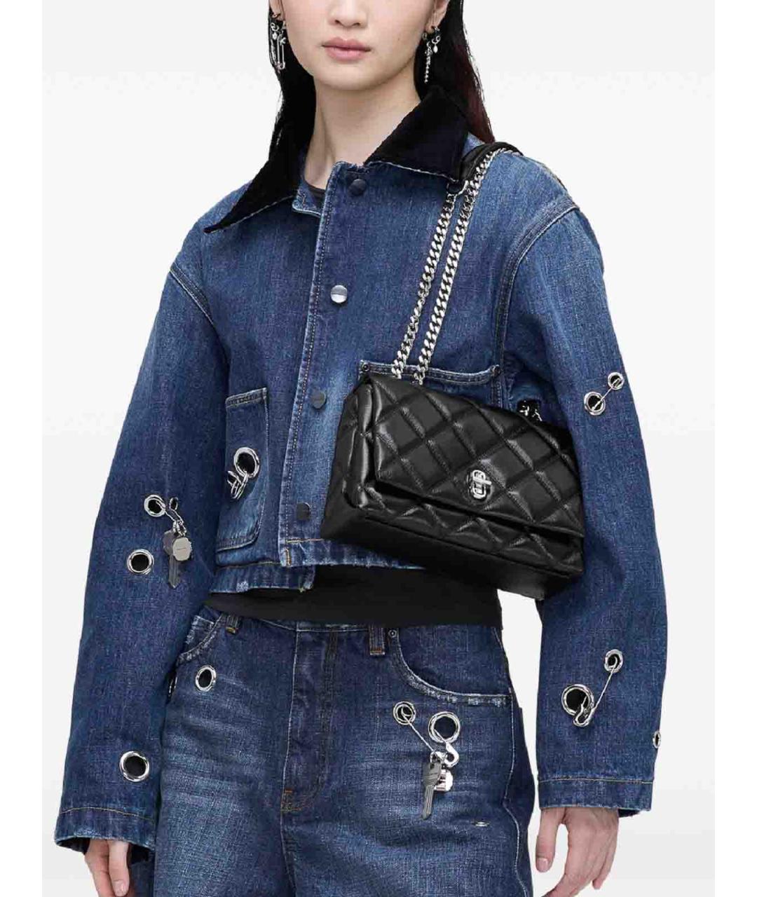 MARC JACOBS Черная кожаная сумка через плечо, фото 5