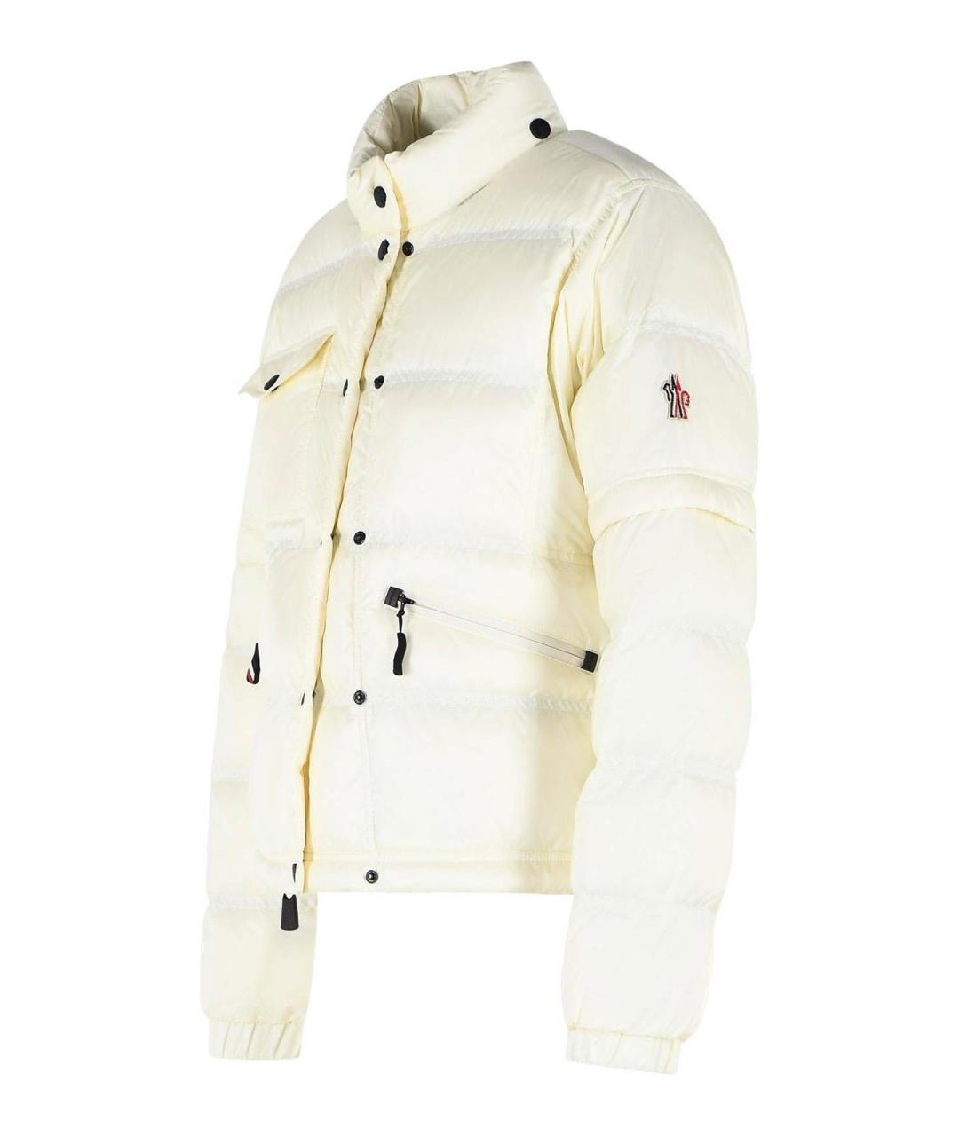 MONCLER Белый полиамидовый пуховик, фото 3