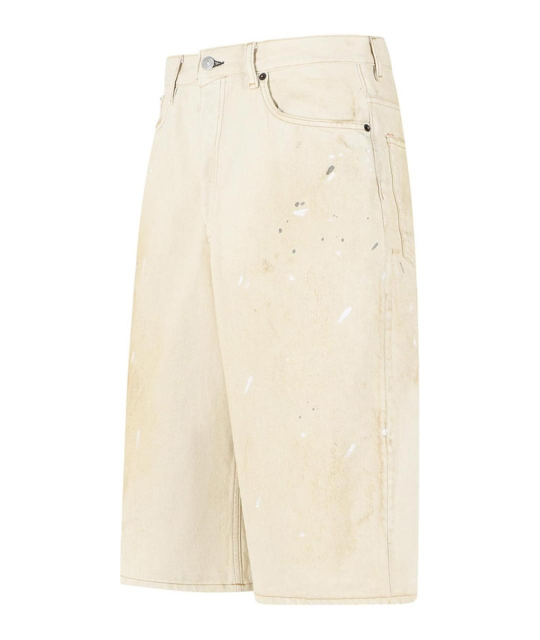 ACNE STUDIOS Бежевые хлопковые шорты, фото 3