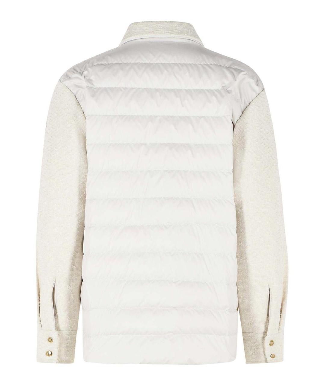 MONCLER Белая полиэстеровая куртка, фото 2