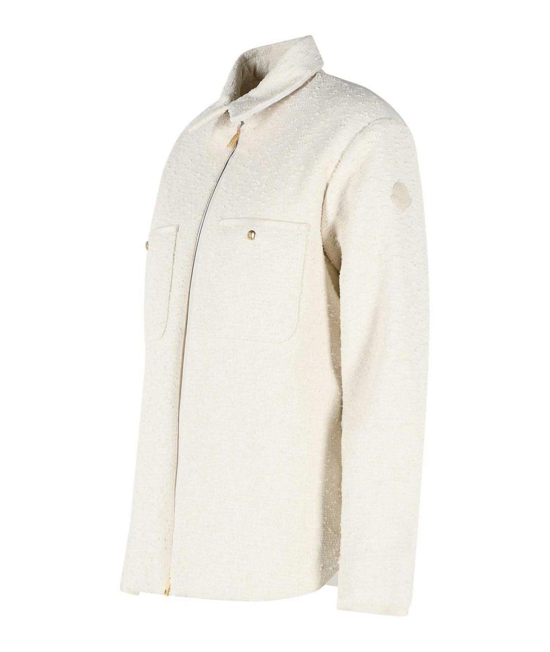 MONCLER Белая полиэстеровая куртка, фото 3