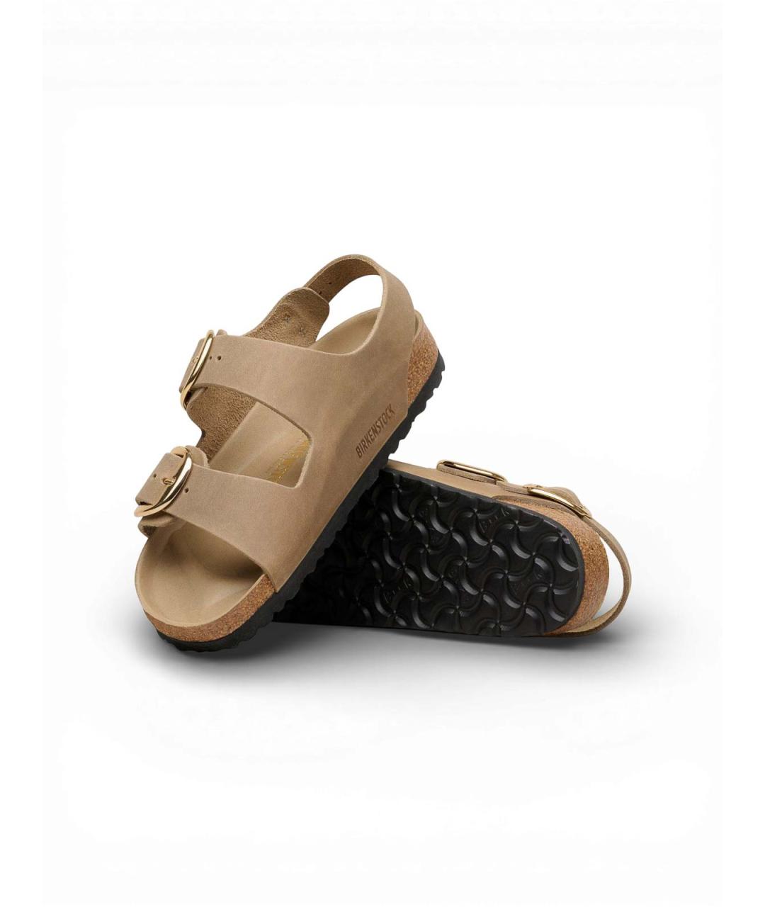 BIRKENSTOCK Коричневые кожаные сандалии, фото 4