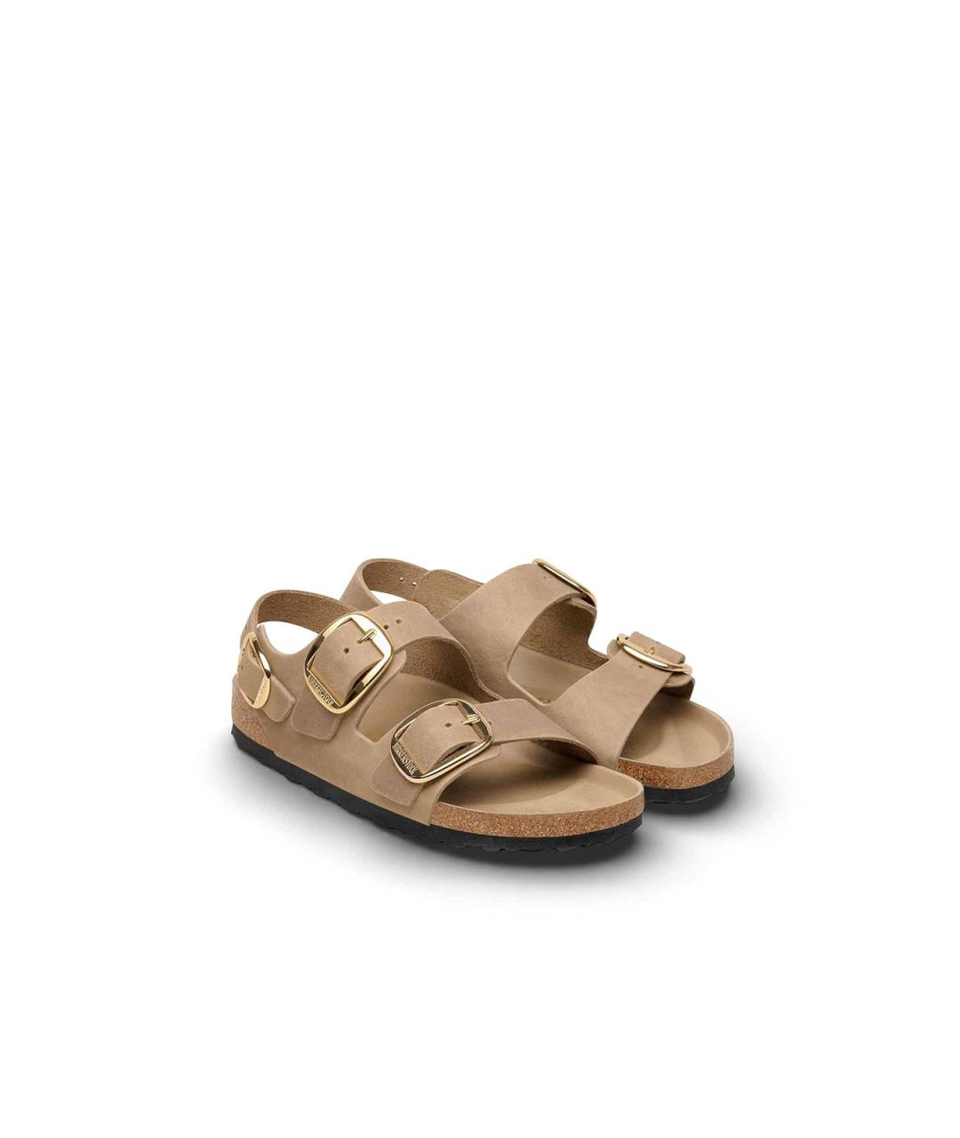 BIRKENSTOCK Коричневые кожаные сандалии, фото 2