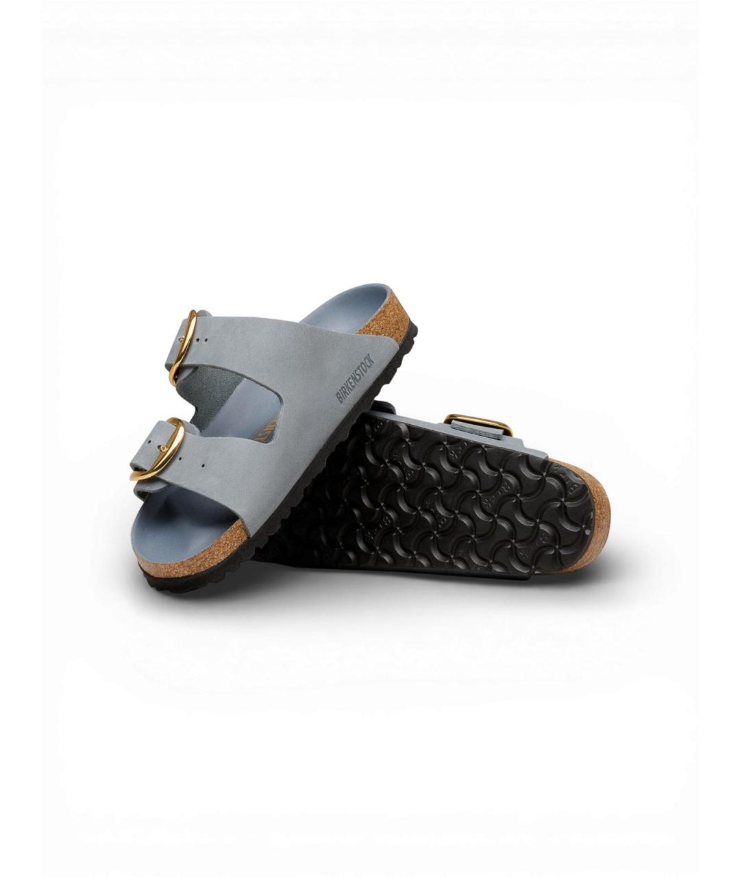 BIRKENSTOCK Серые кожаные шлепанцы, фото 4