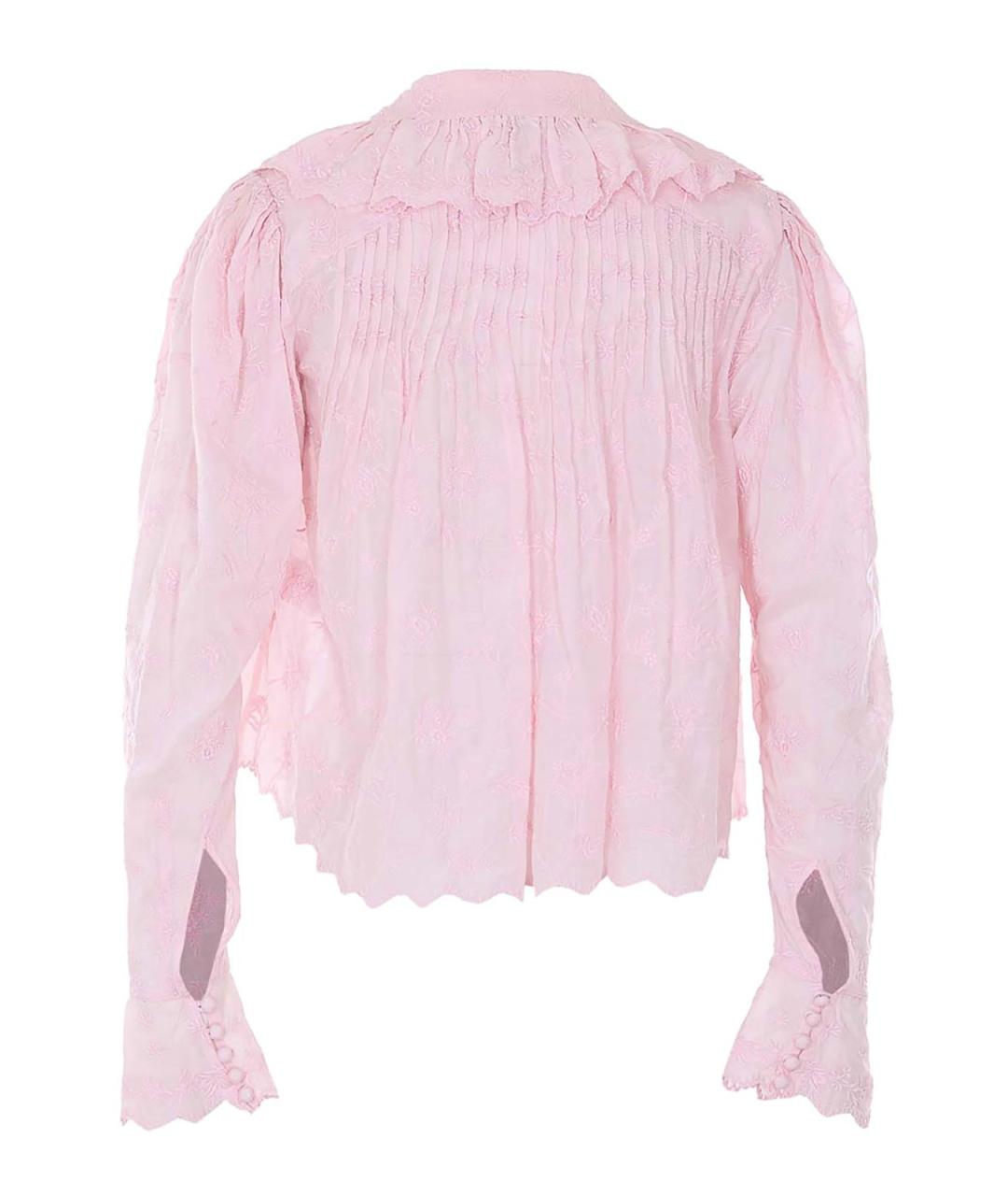 ISABEL MARANT Розовая хлопковая рубашка, фото 2