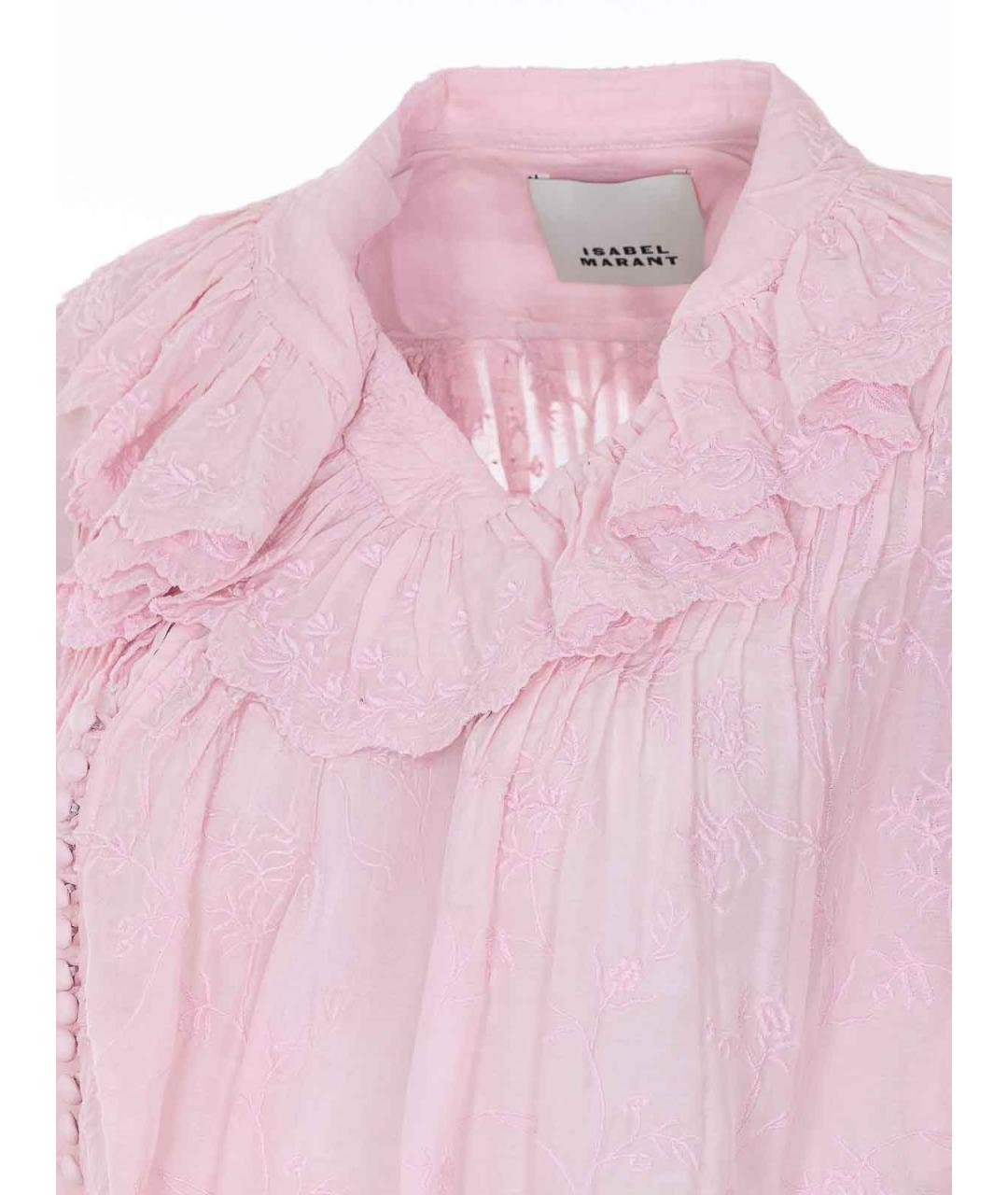 ISABEL MARANT Розовая хлопковая рубашка, фото 3
