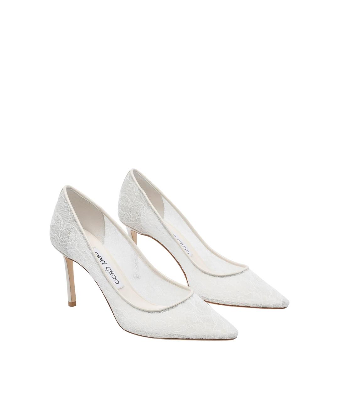 JIMMY CHOO Белые кожаные туфли, фото 2