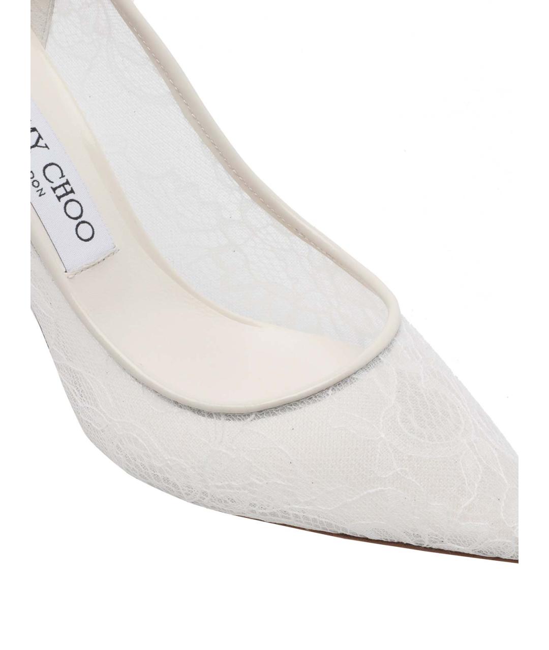 JIMMY CHOO Белые кожаные туфли, фото 4