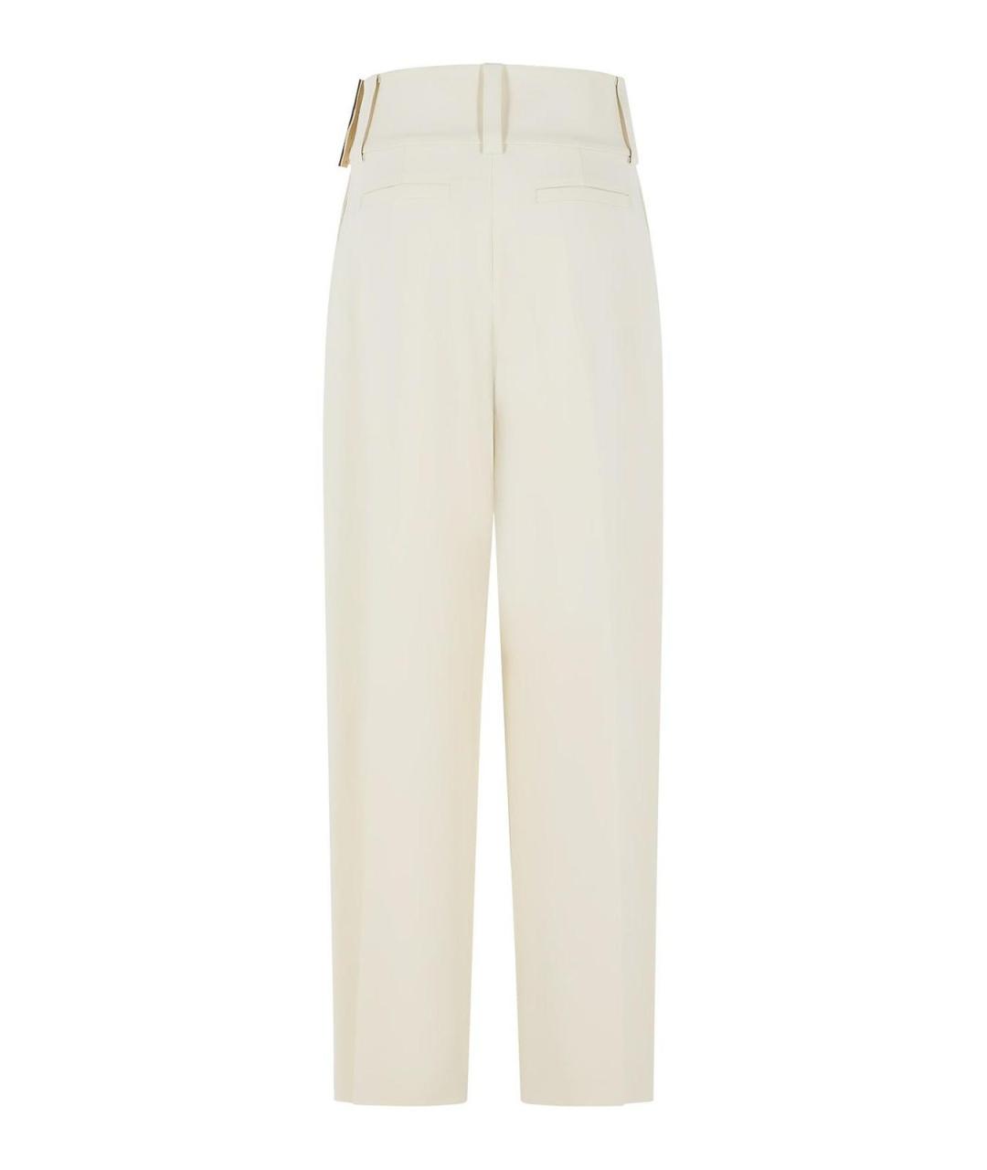 SPORTMAX Белые прямые брюки, фото 2