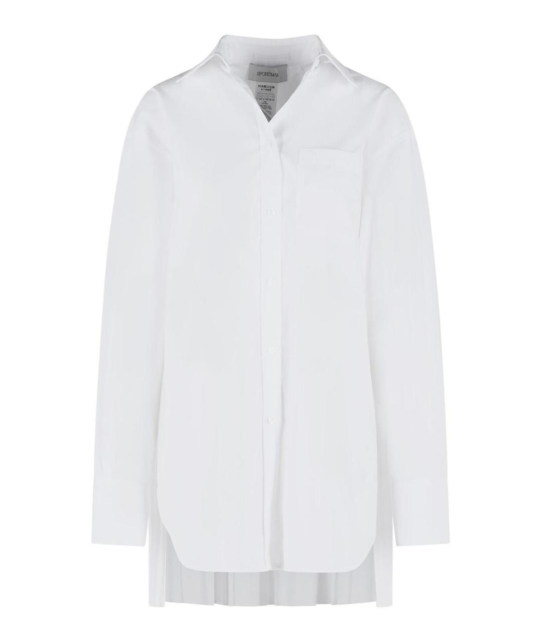 SPORTMAX Белая хлопковая рубашка, фото 1