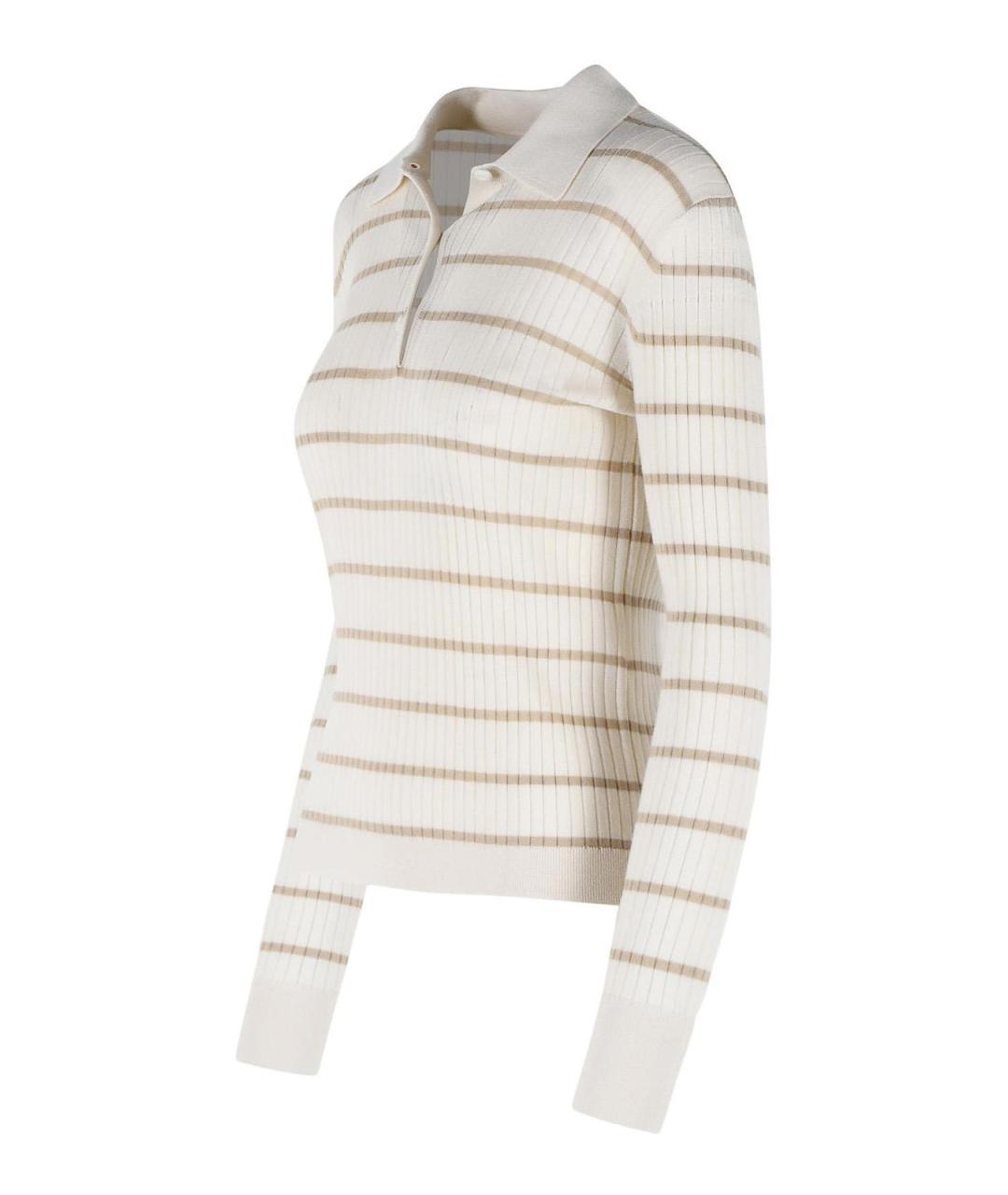 MAX MARA Белый шелковый джемпер / свитер, фото 3