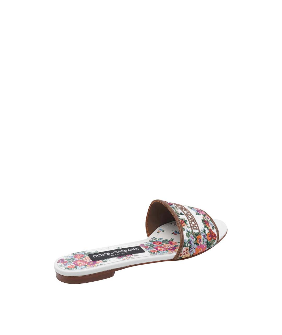 DOLCE&GABBANA Мульти текстильные шлепанцы, фото 3