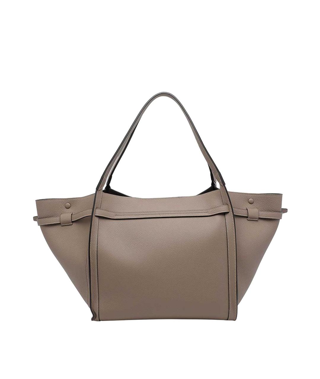 TOD'S Бежевая кожаная сумка тоут, фото 3