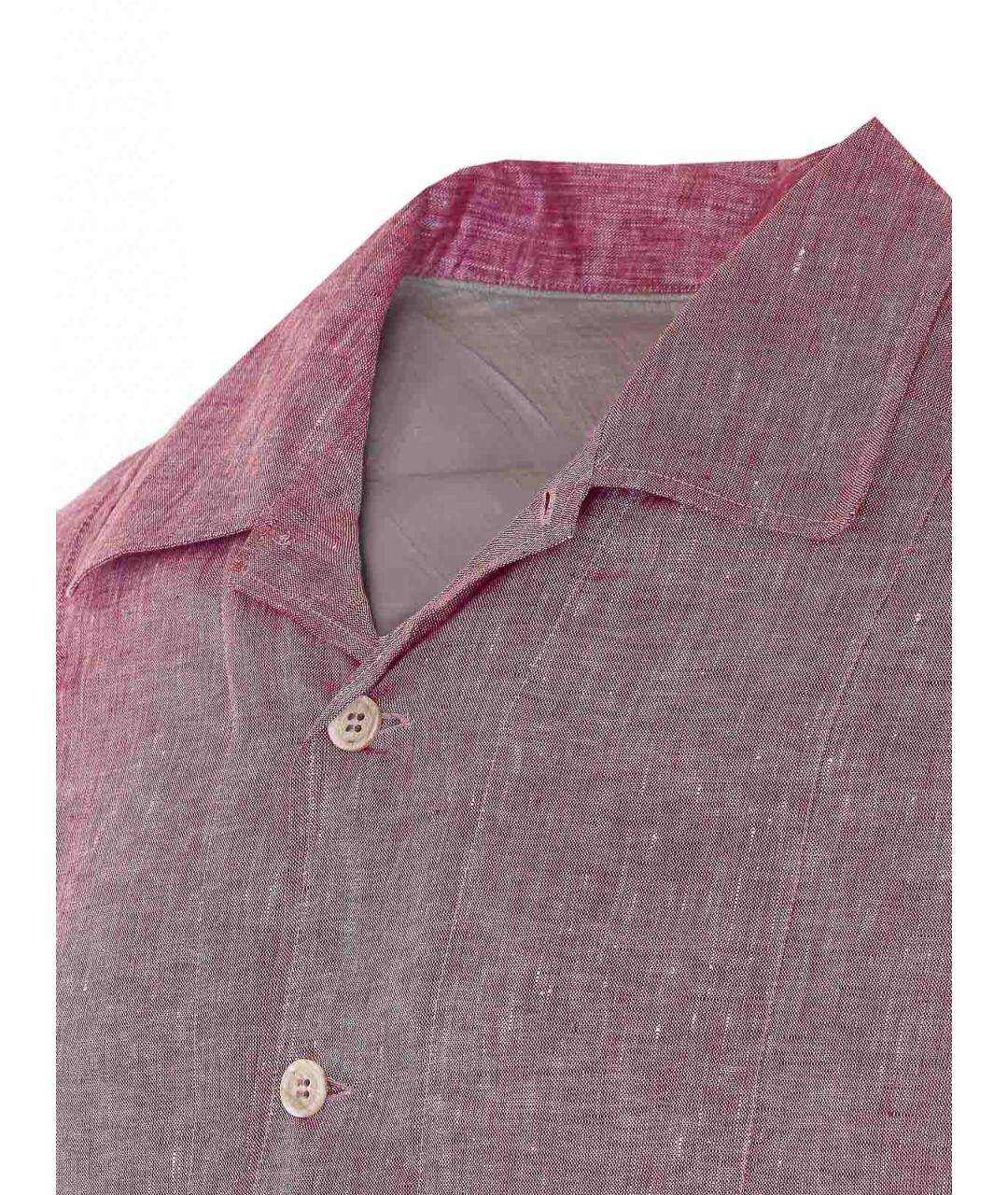 BRUNELLO CUCINELLI Красная хлопковая классическая рубашка, фото 3