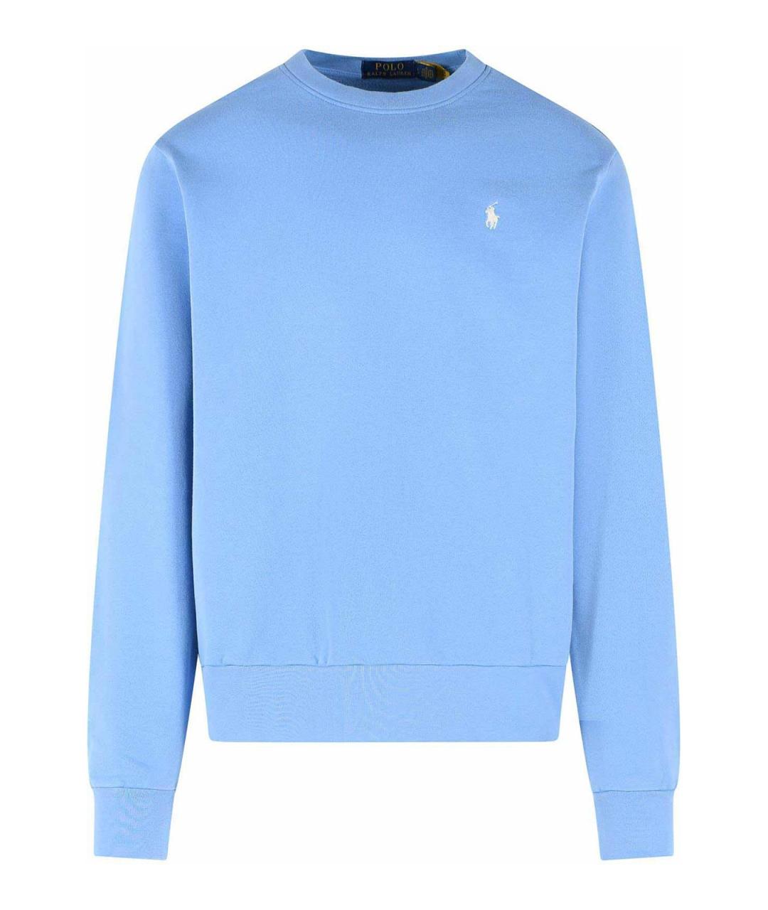 POLO RALPH LAUREN Голубой хлопковый джемпер / свитер, фото 1