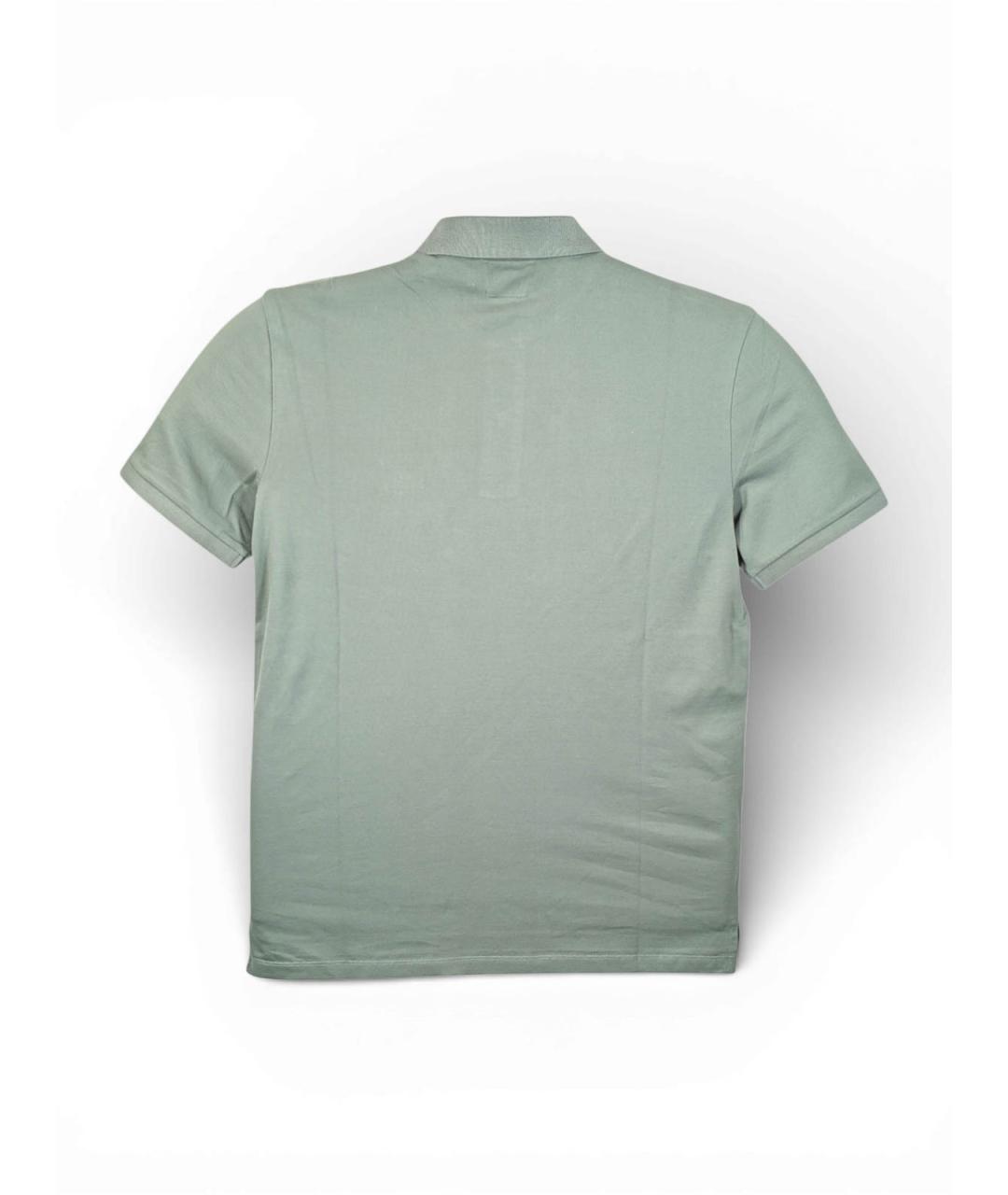CP COMPANY Зеленое хлопковое поло с коротким рукавом, фото 2
