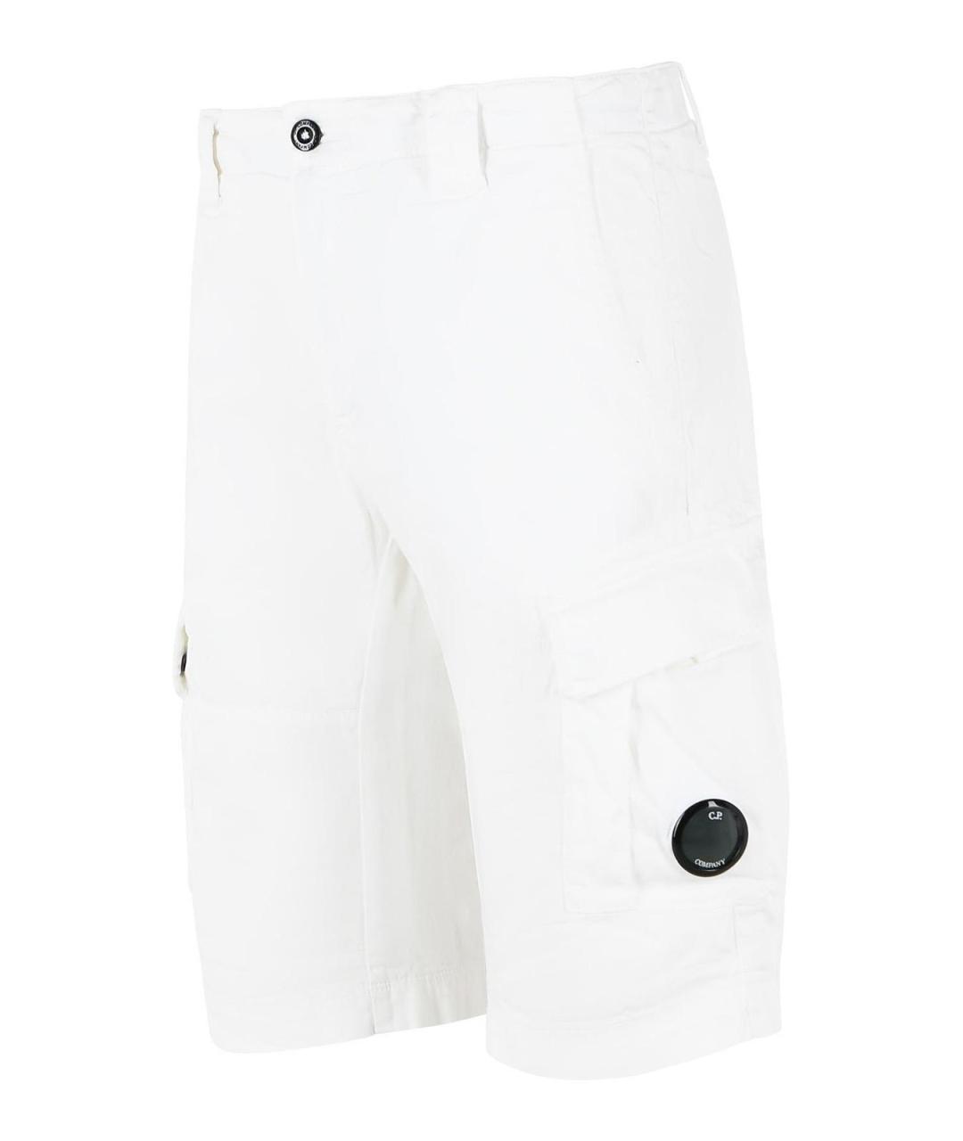 CP COMPANY Белые хлопковые шорты, фото 3
