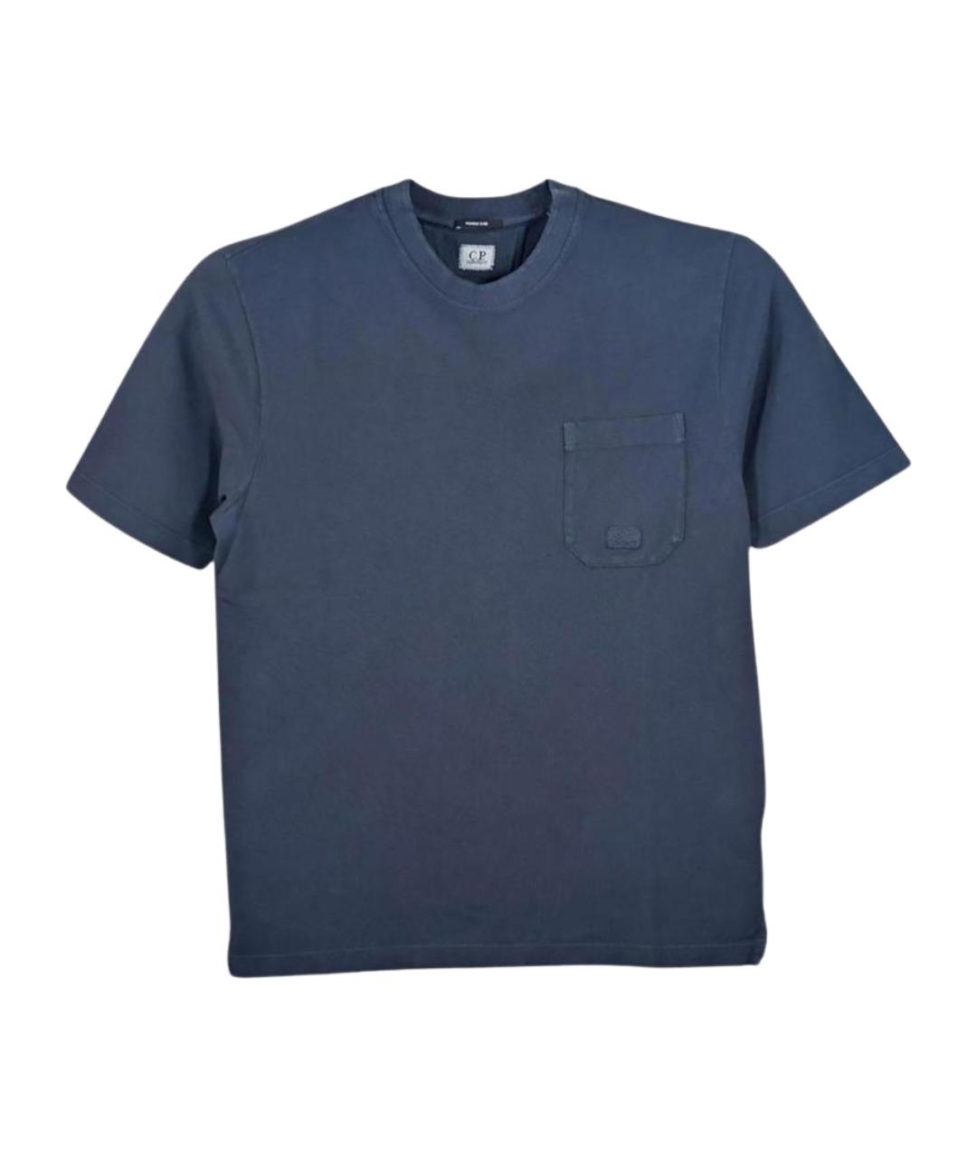 CP COMPANY Синяя хлопковая футболка, фото 1
