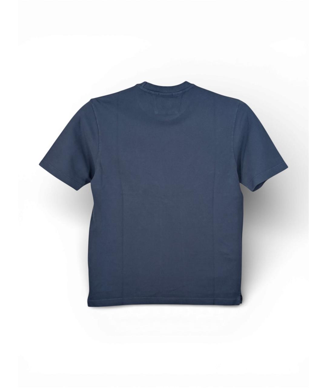 CP COMPANY Синяя хлопковая футболка, фото 2