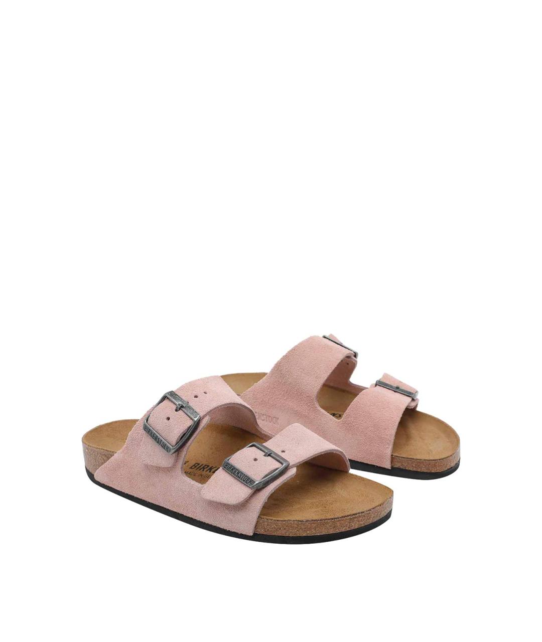 BIRKENSTOCK Розовые замшевые шлепанцы, фото 2