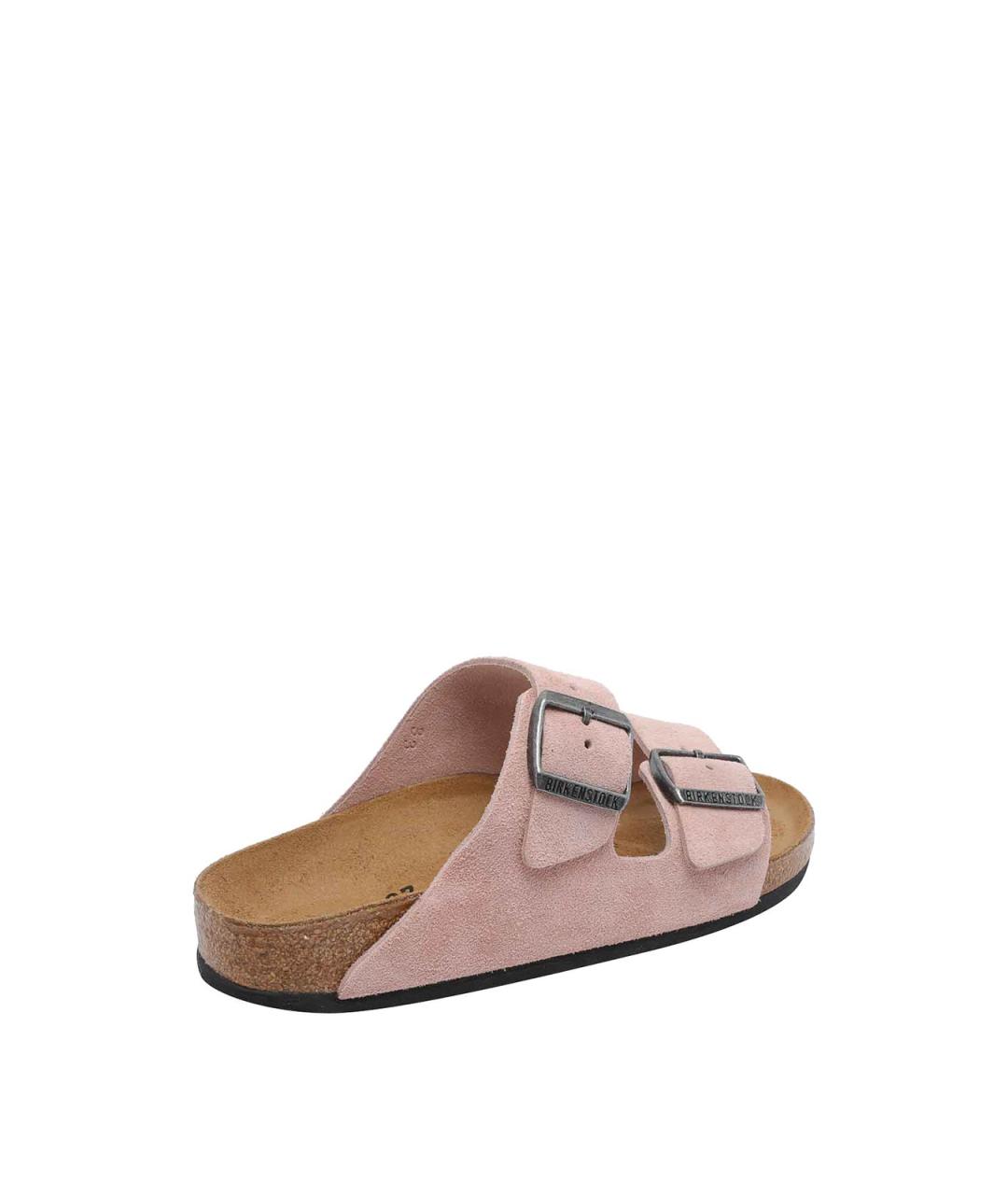 BIRKENSTOCK Розовые замшевые шлепанцы, фото 3