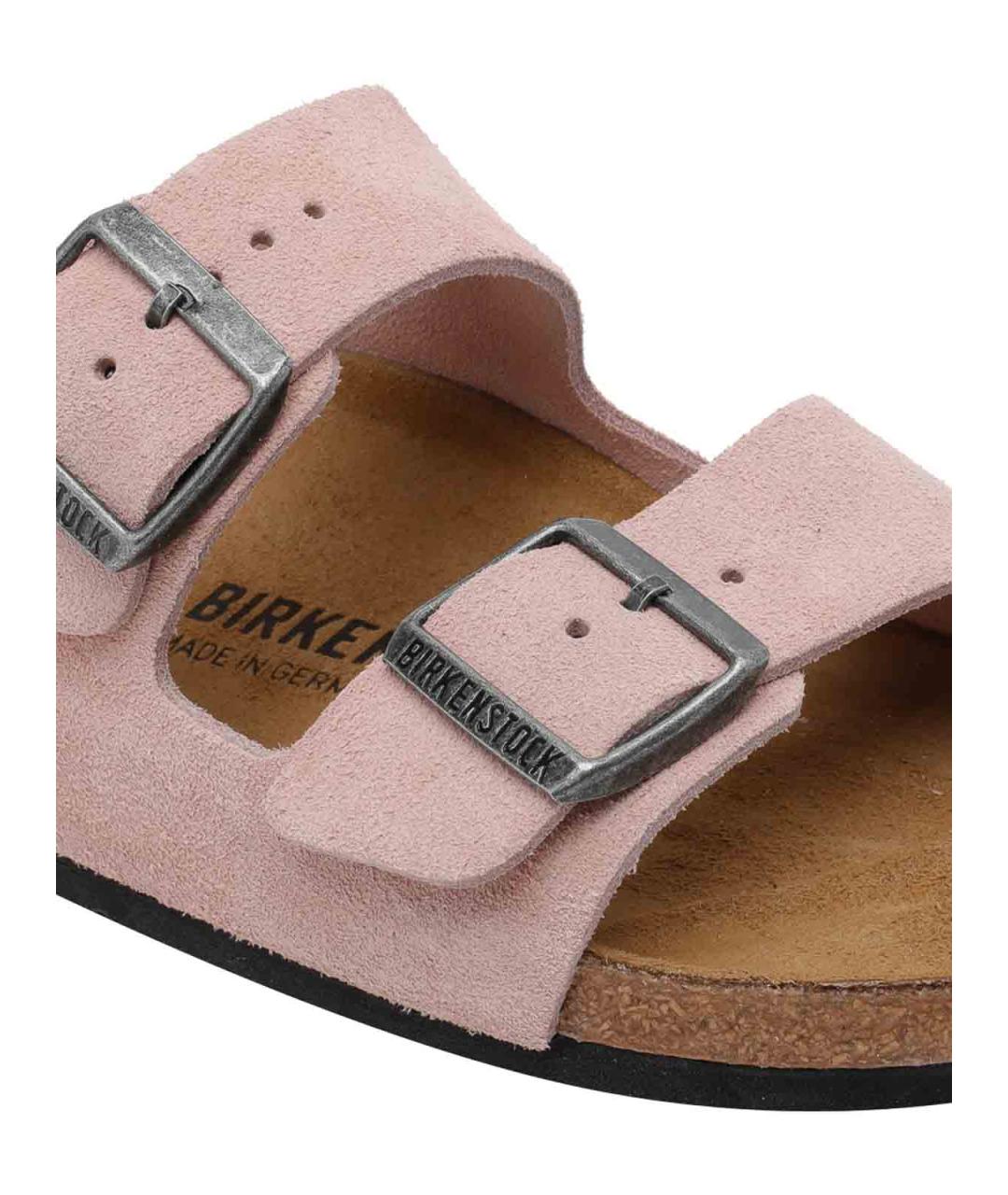BIRKENSTOCK Розовые замшевые шлепанцы, фото 4