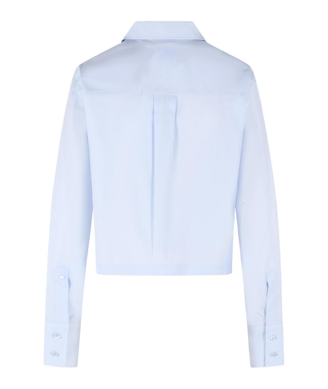 SPORTMAX Голубая хлопковая рубашка, фото 2