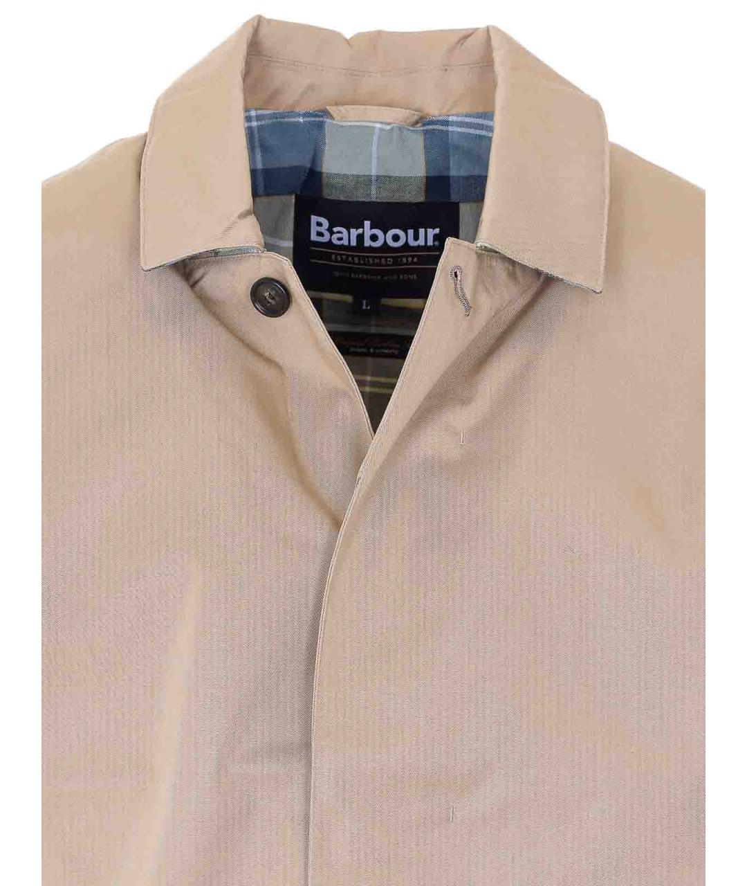 BARBOUR Бежевая полиэстеровая куртка, фото 4