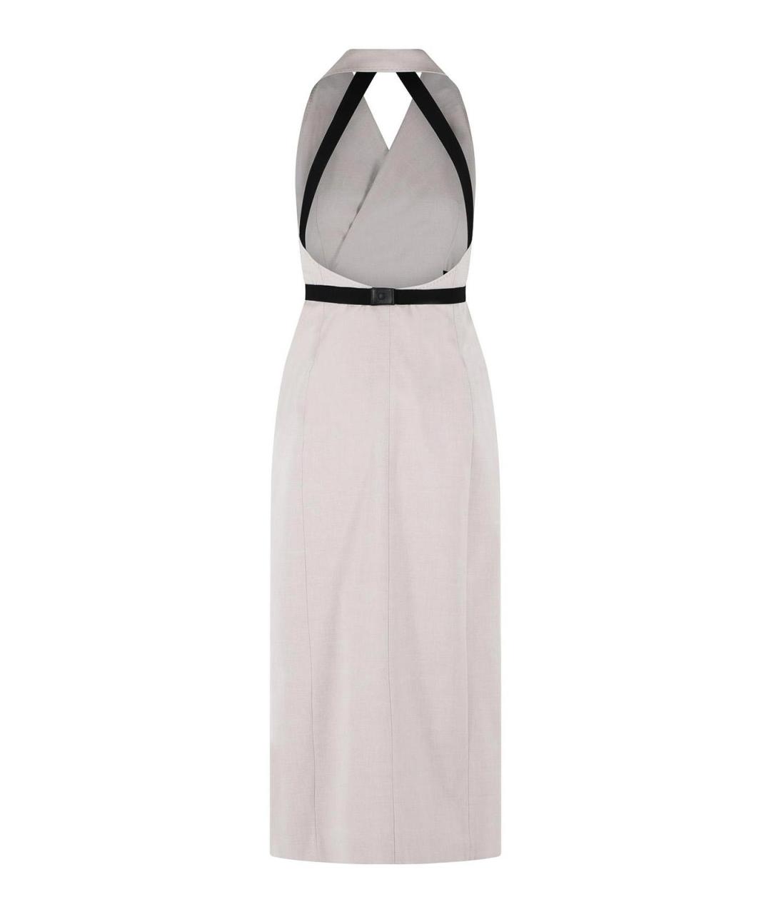 MAX MARA Бежевое шерстяное повседневное платье, фото 2