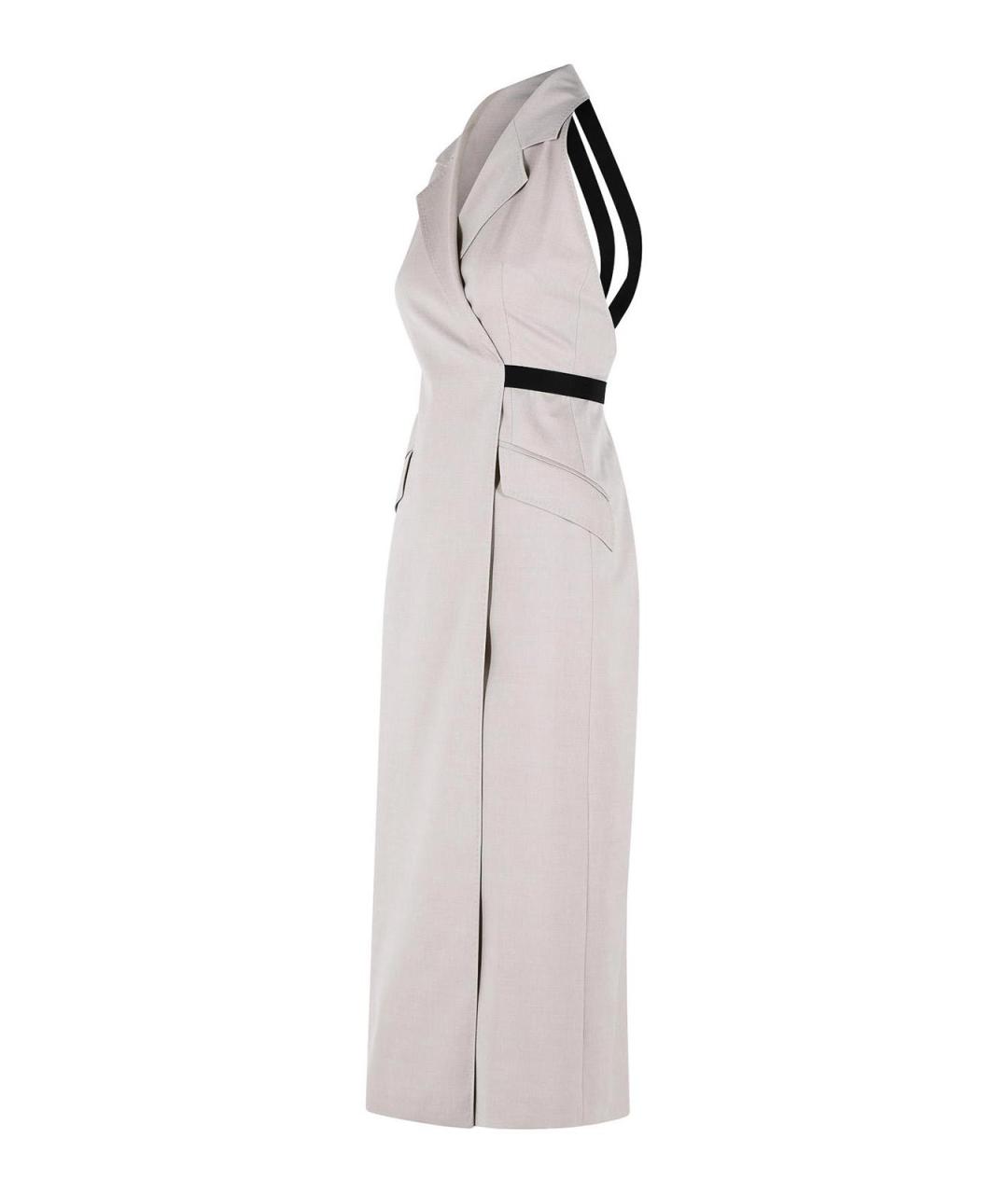 MAX MARA Бежевое шерстяное повседневное платье, фото 3