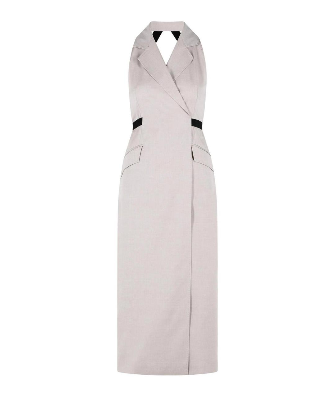 MAX MARA Бежевое шерстяное повседневное платье, фото 1