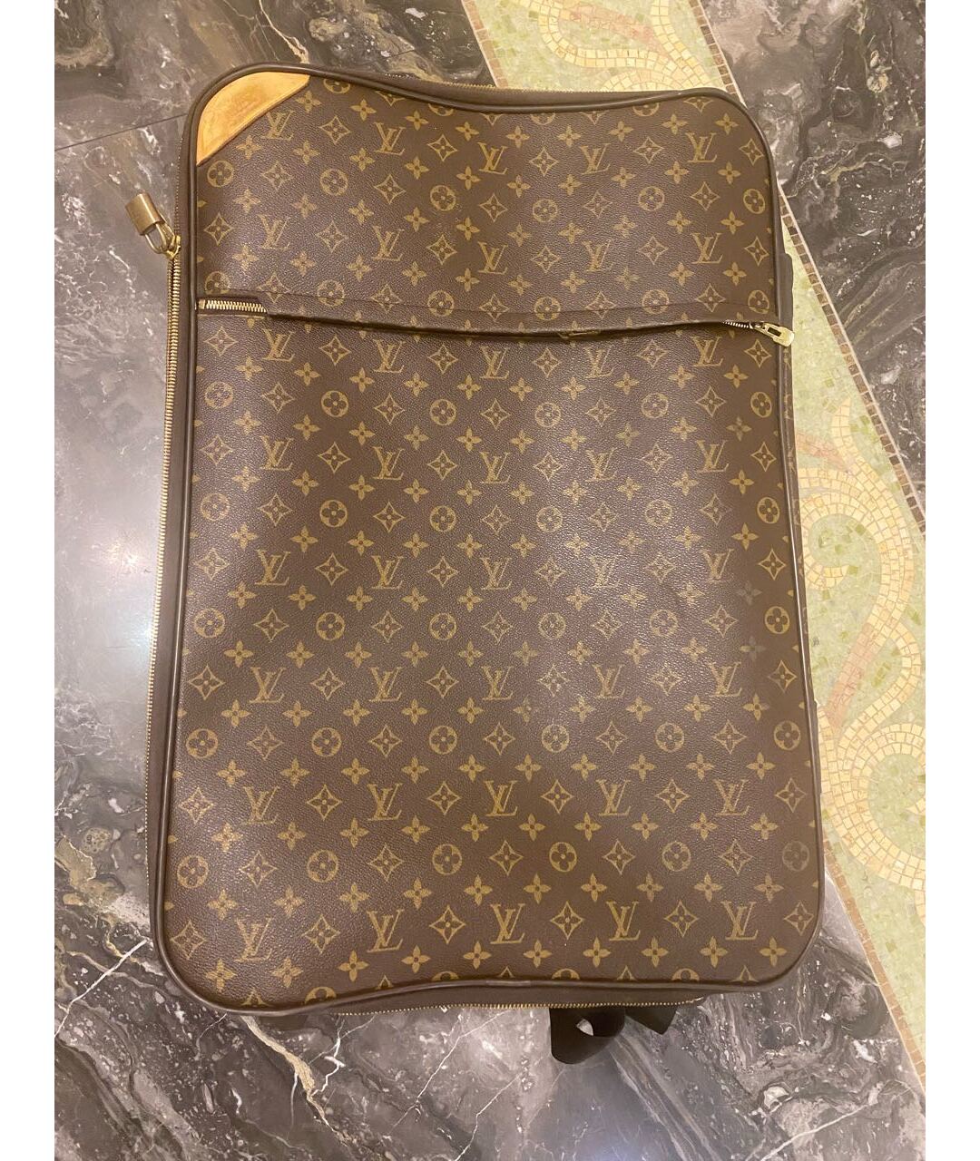 LOUIS VUITTON Коричневая кожаная дорожная/спортивная сумка, фото 8