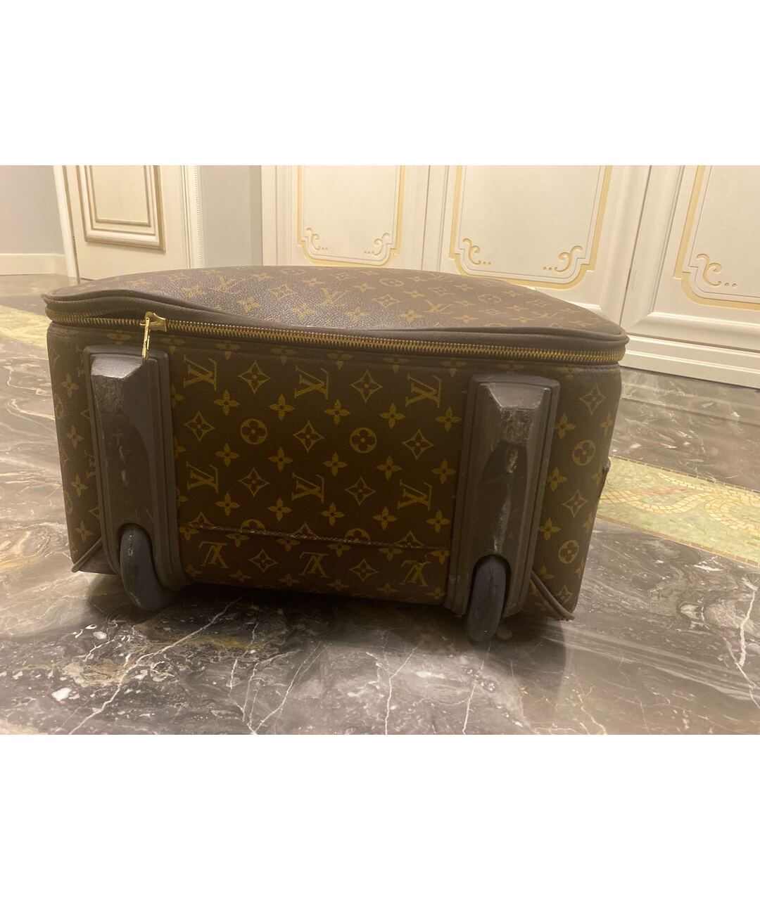 LOUIS VUITTON Коричневая кожаная дорожная/спортивная сумка, фото 7