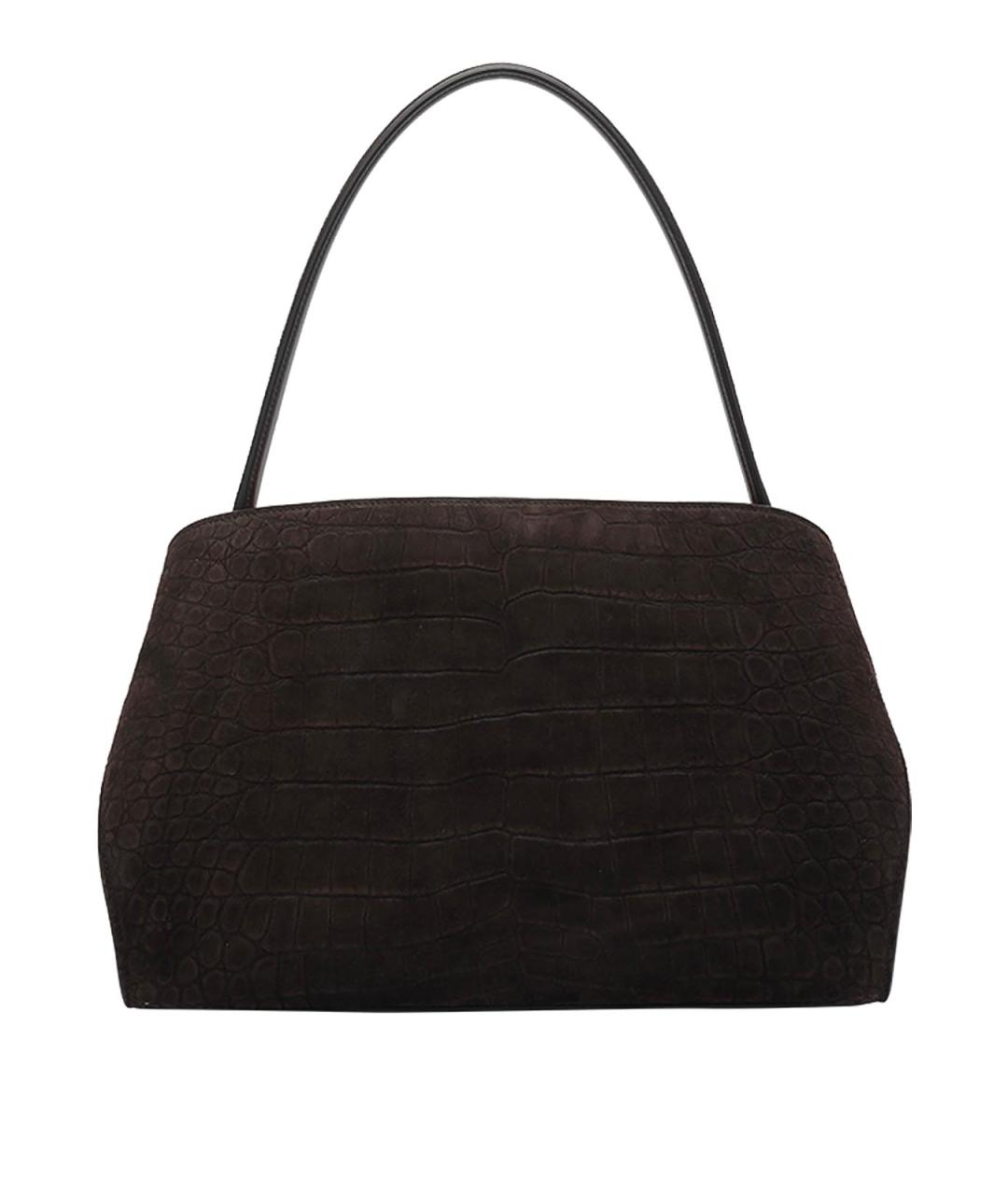 FERRAGAMO Коричневая кожаная сумка тоут, фото 3