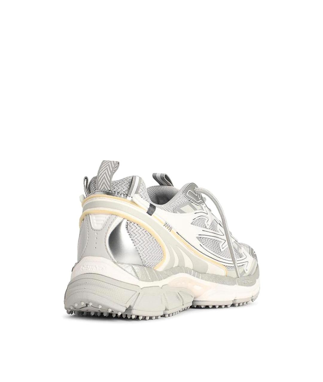 OFF-WHITE Серые резиновые низкие кроссовки / кеды, фото 3